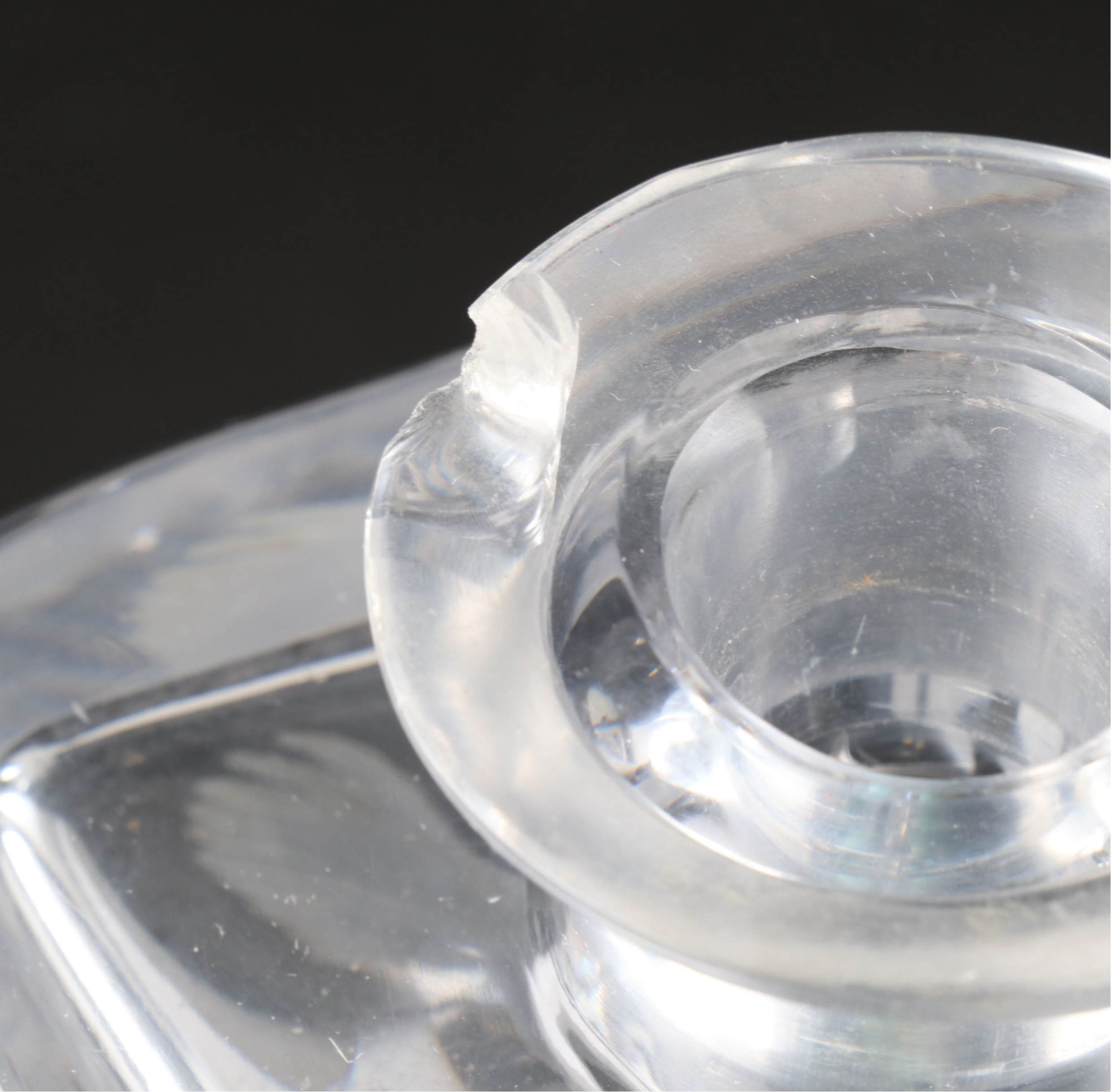 Richard E. Bishop Etched Crystal Waterfowl Stoppered Decanter