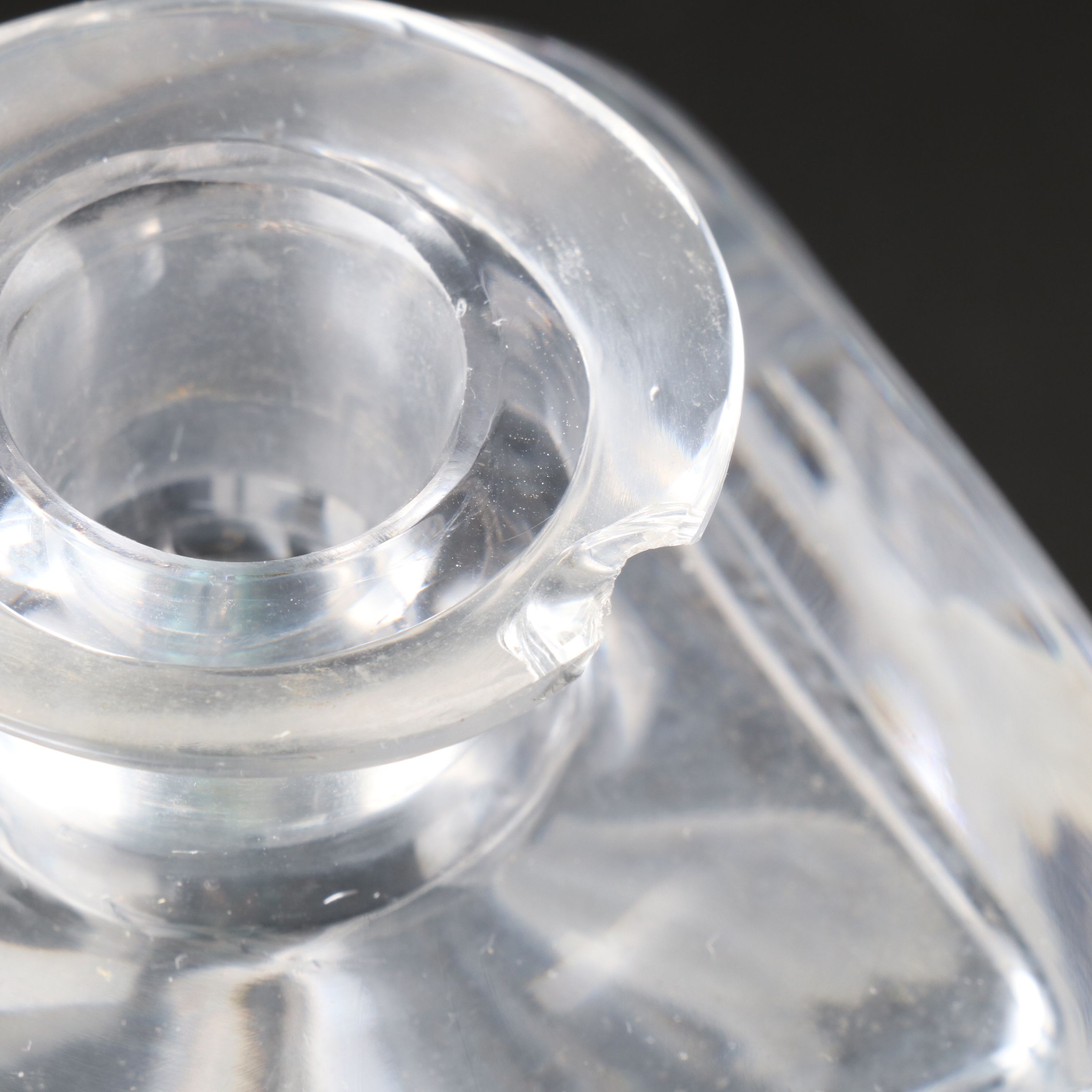 Richard E. Bishop Etched Crystal Waterfowl Stoppered Decanter