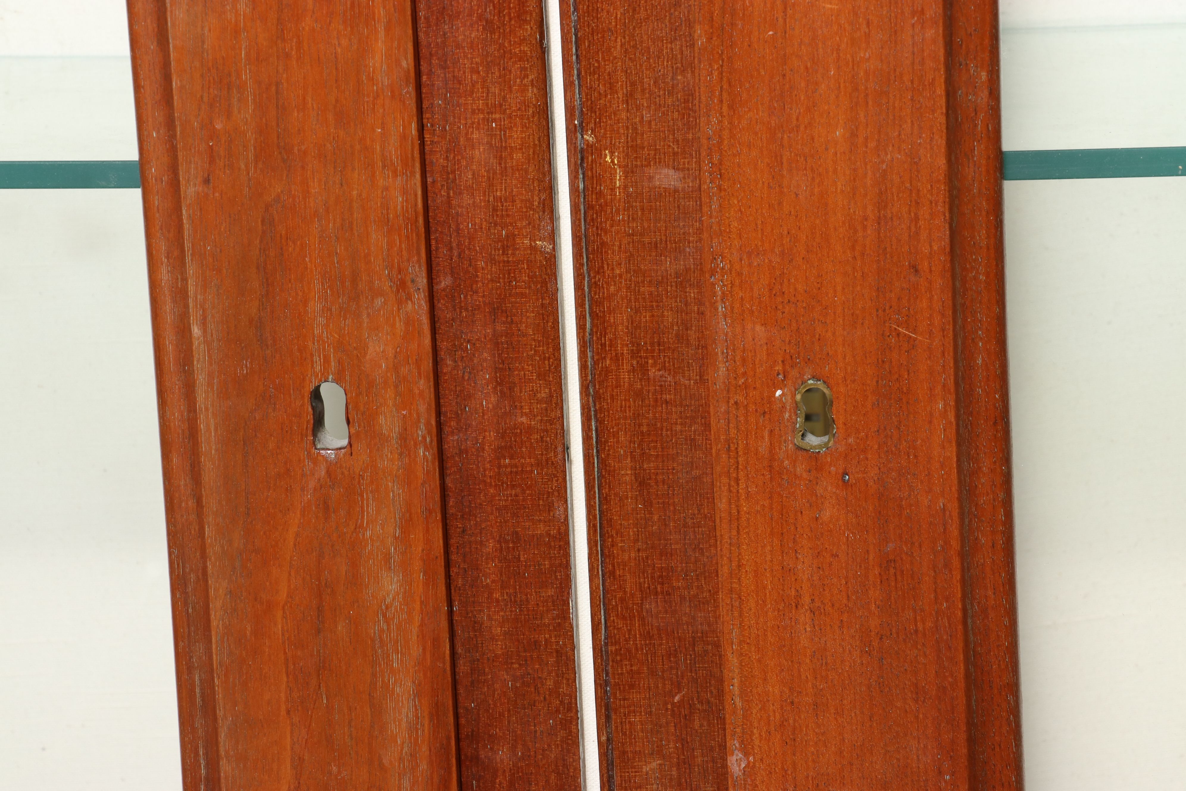 Victorian Cherry Glass Front Armoire Converted to Cabinet, 19th Century