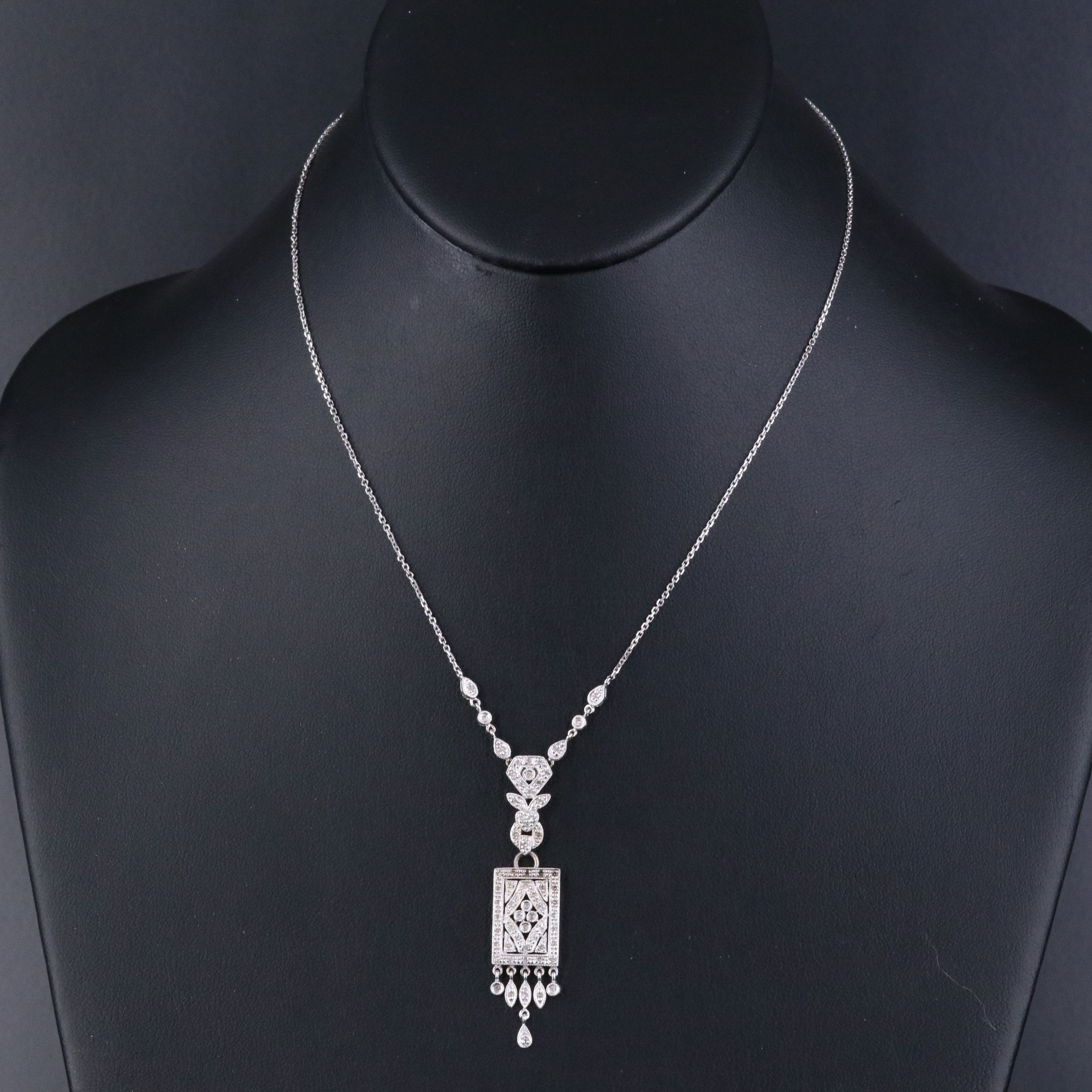 14K 0.42 CTW Diamond Fringe Necklace