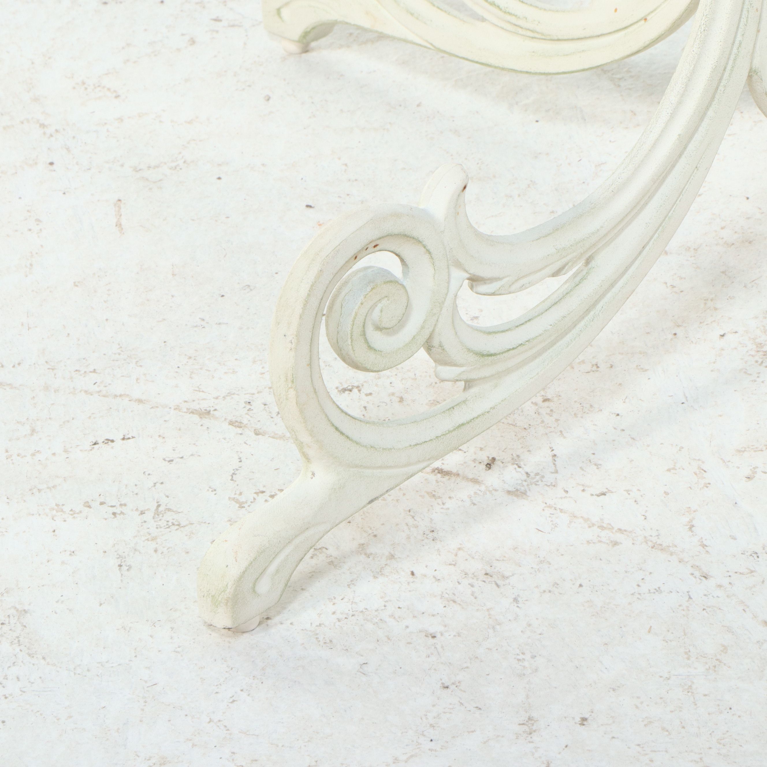 Five Piece Victorian Style Cast Metal Patio Dining Set, Late 20th Century