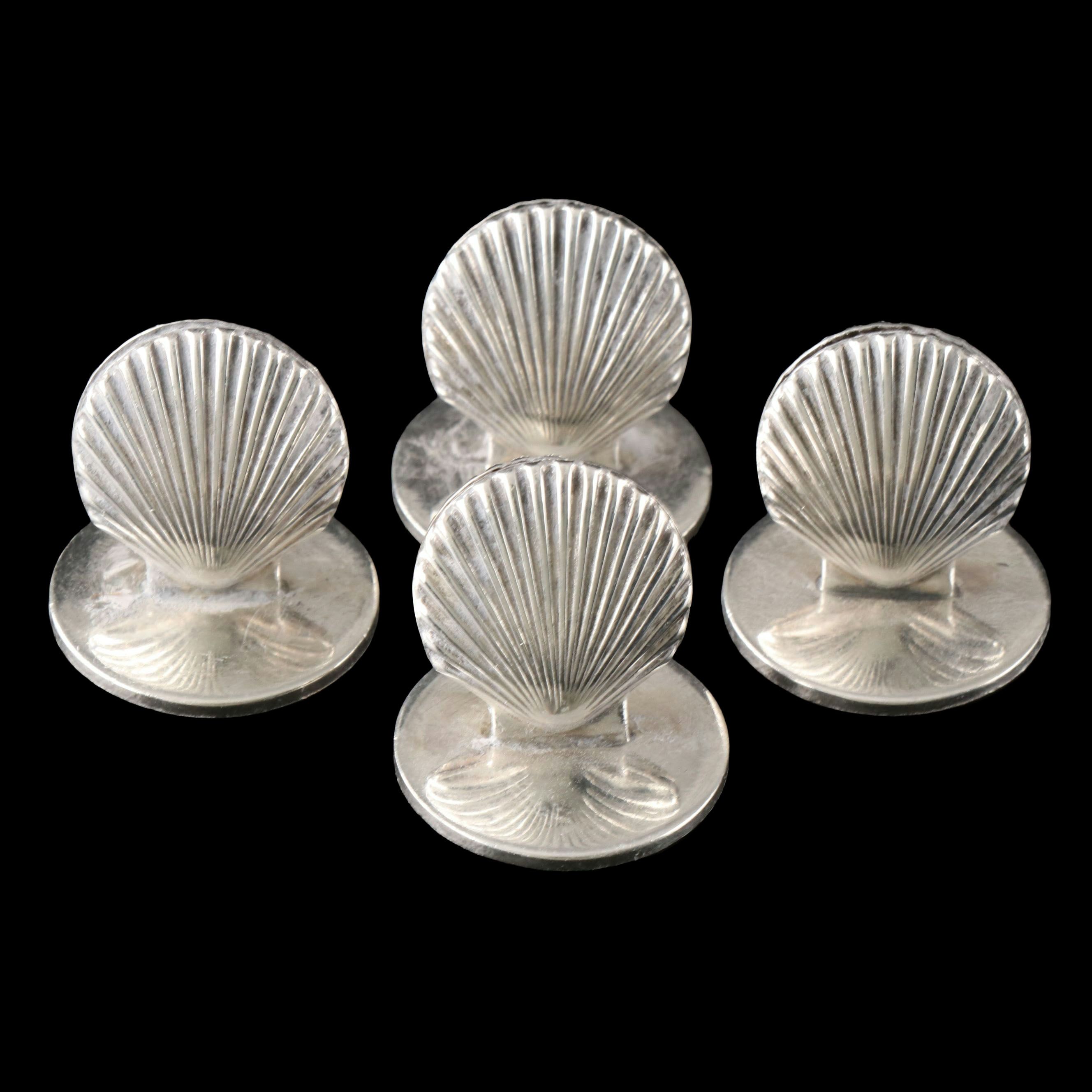 Tiffany & Co. Sterling Silver Shell Place Card Holders