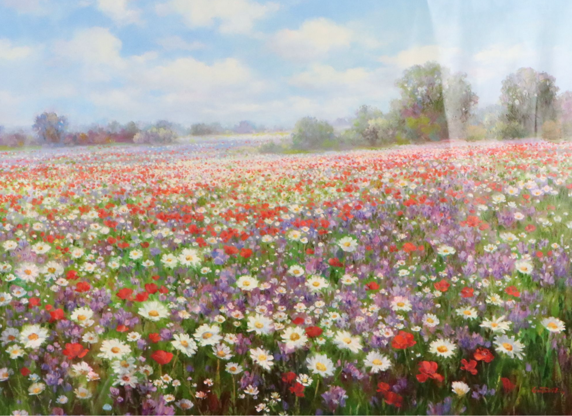 Gantner Flower Field Oil Painting "Spring is Upon Us"