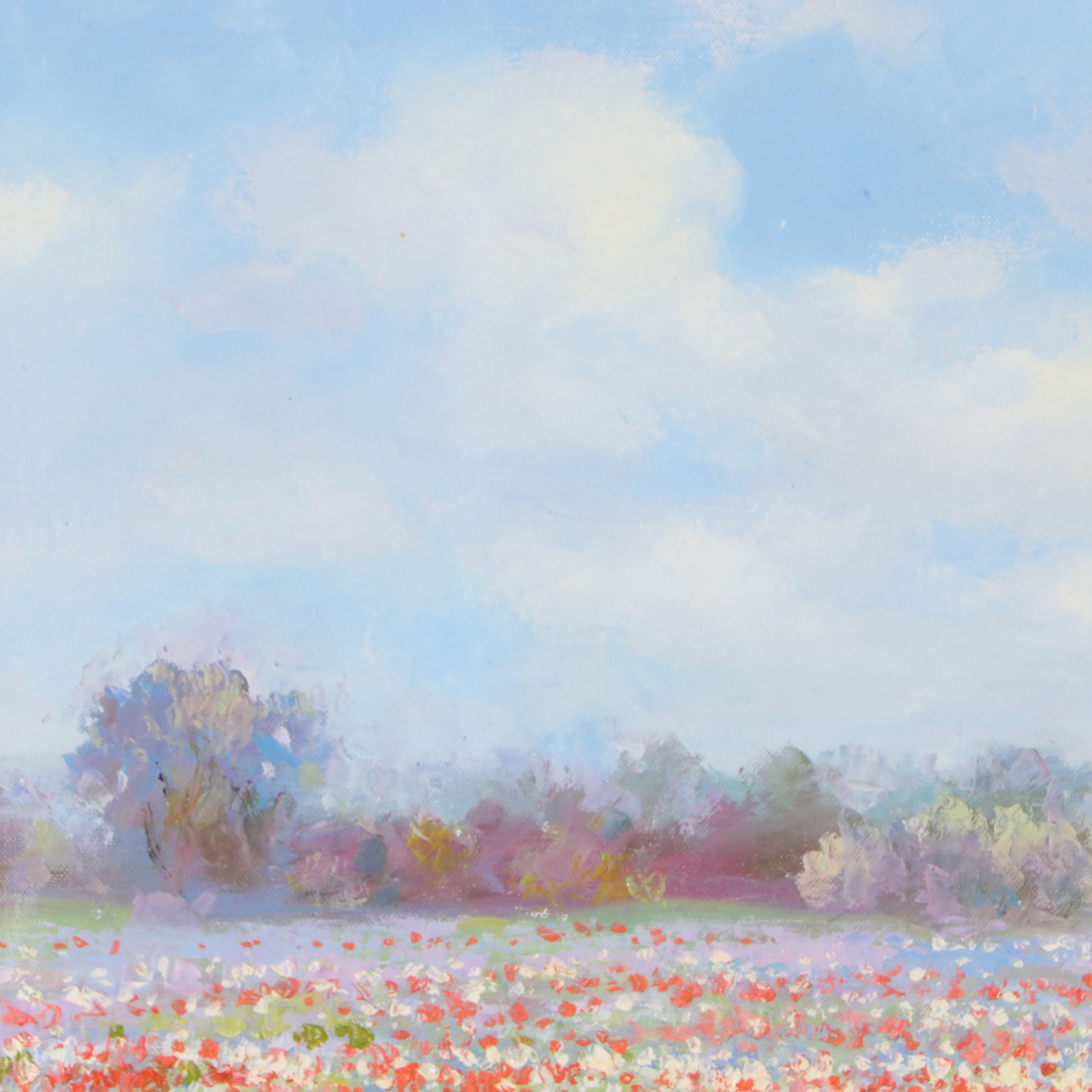 Gantner Flower Field Oil Painting "Spring is Upon Us"