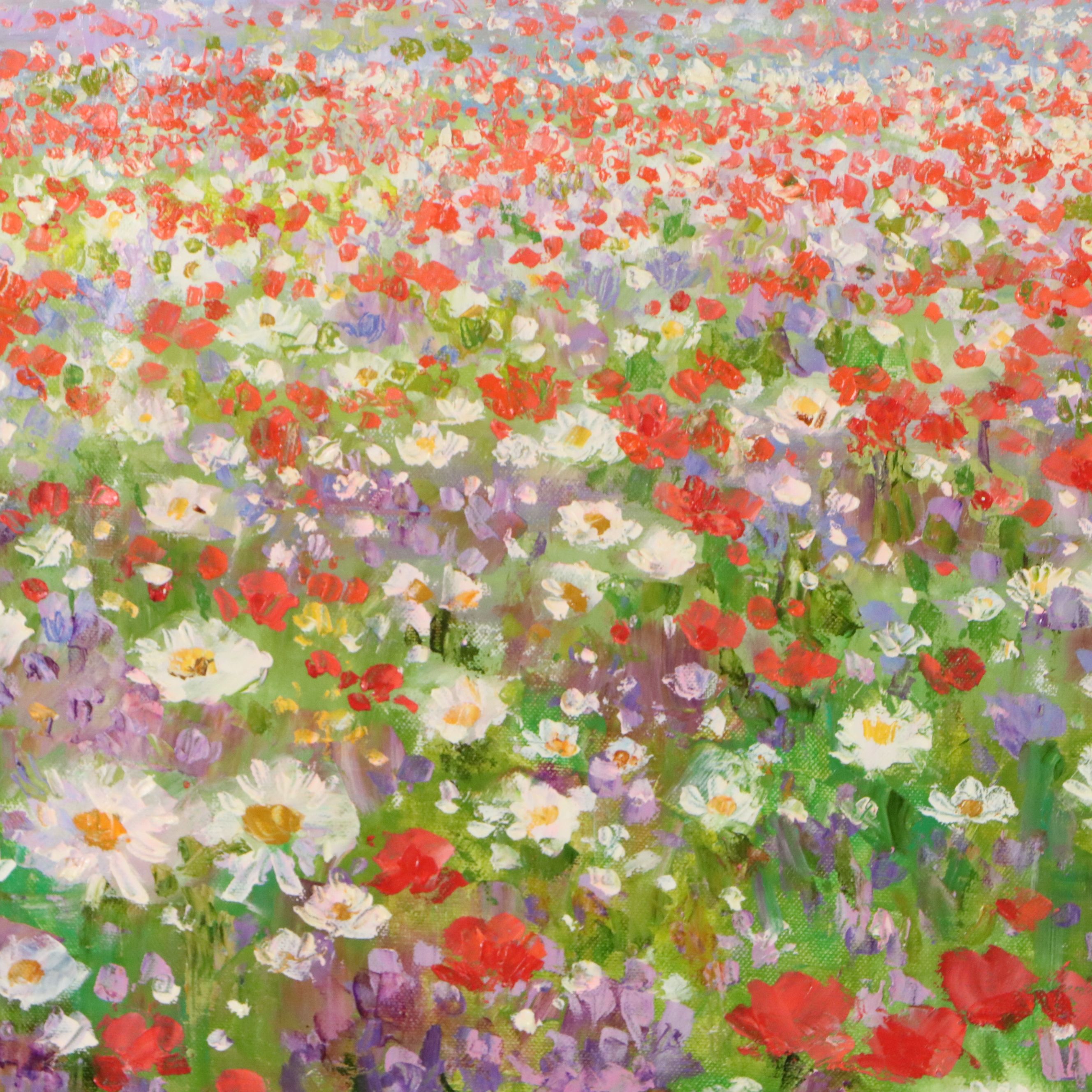 Gantner Flower Field Oil Painting "Spring is Upon Us"