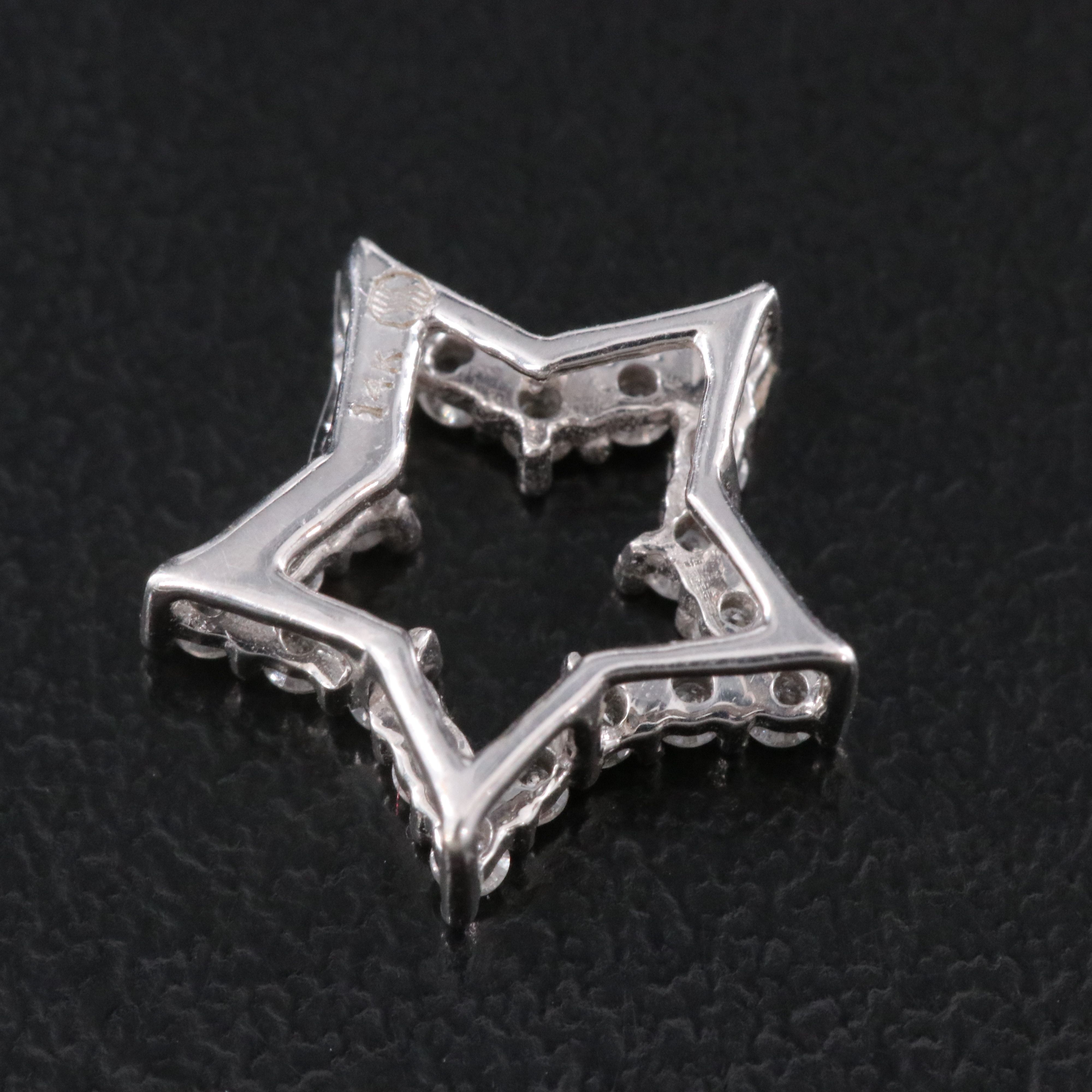 14K 0.17 CTW Diamond Star Pendant