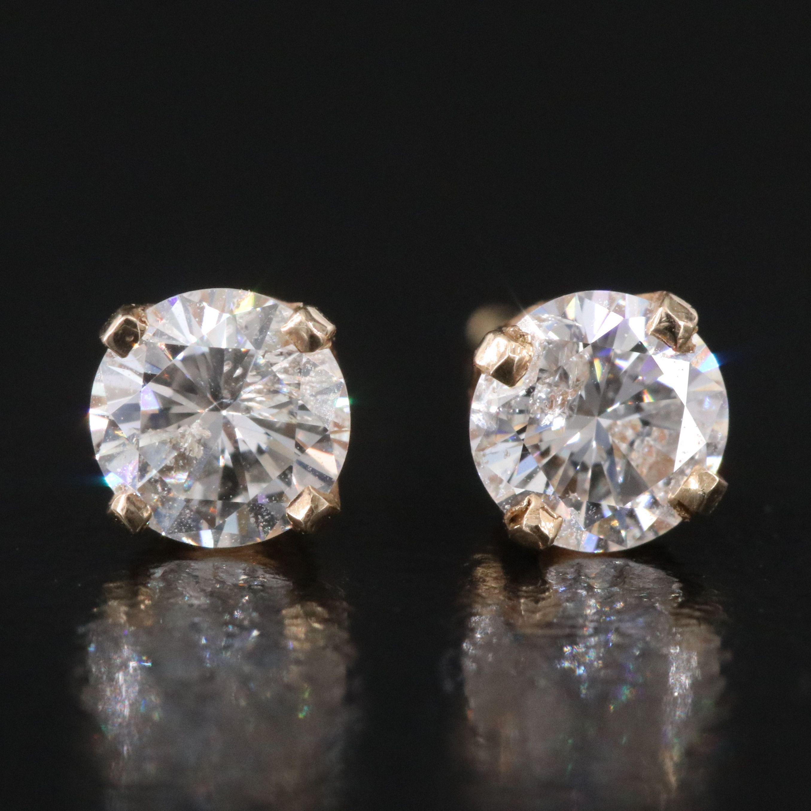 14K 0.80 CTW Diamond Stud Earrings