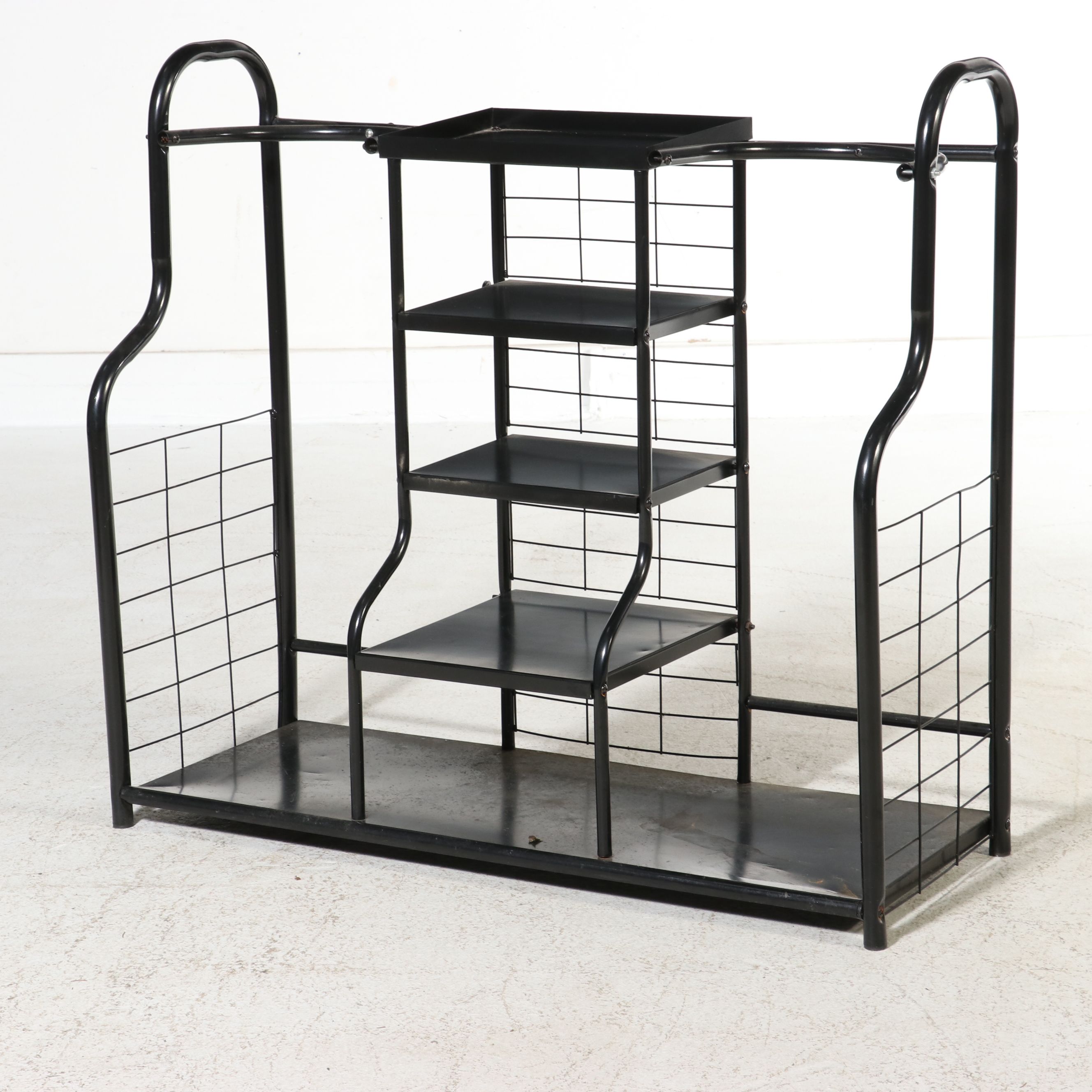 Contemporary Black Metal Golf Bag Caddy