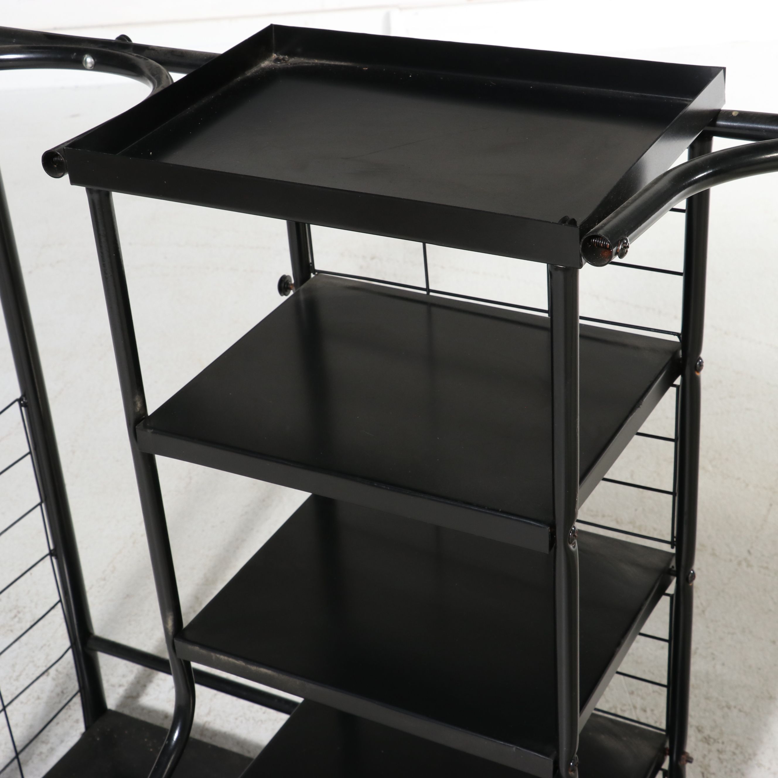 Contemporary Black Metal Golf Bag Caddy