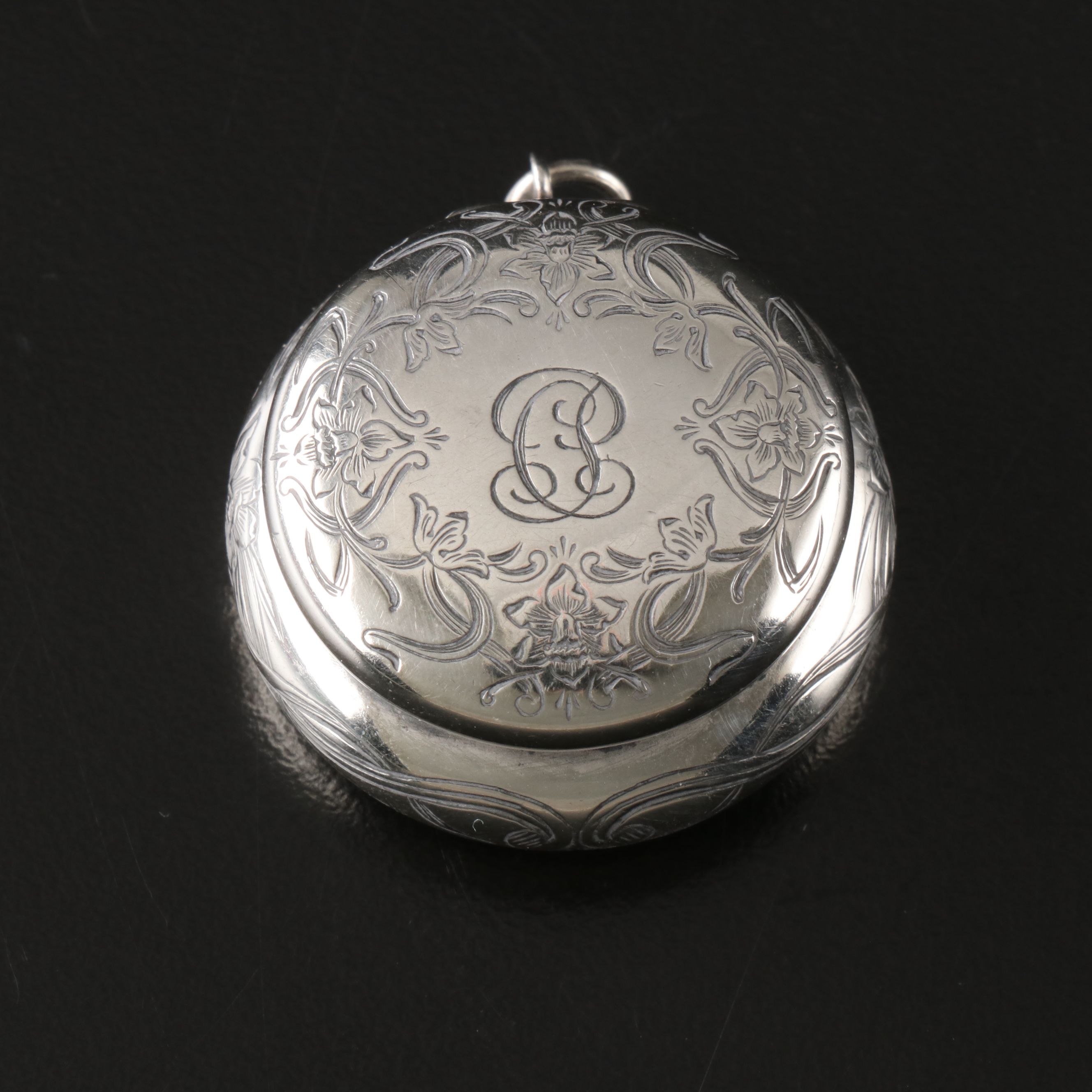 George Unite Sterling Vesta, Sterling Gorham Snuff Box, Late 19th/Early 20th C