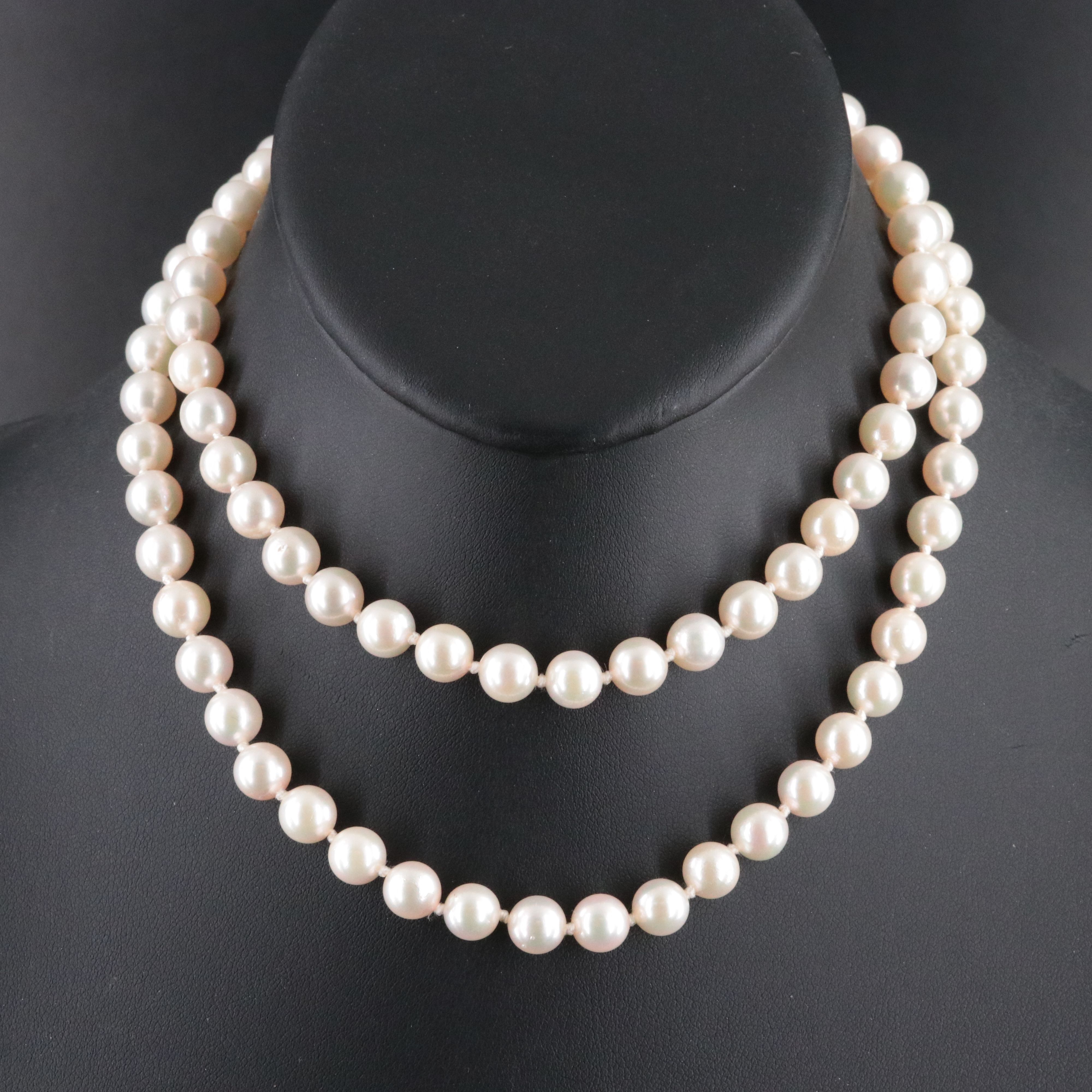 Pearl Opera Necklace with 14K Clasp