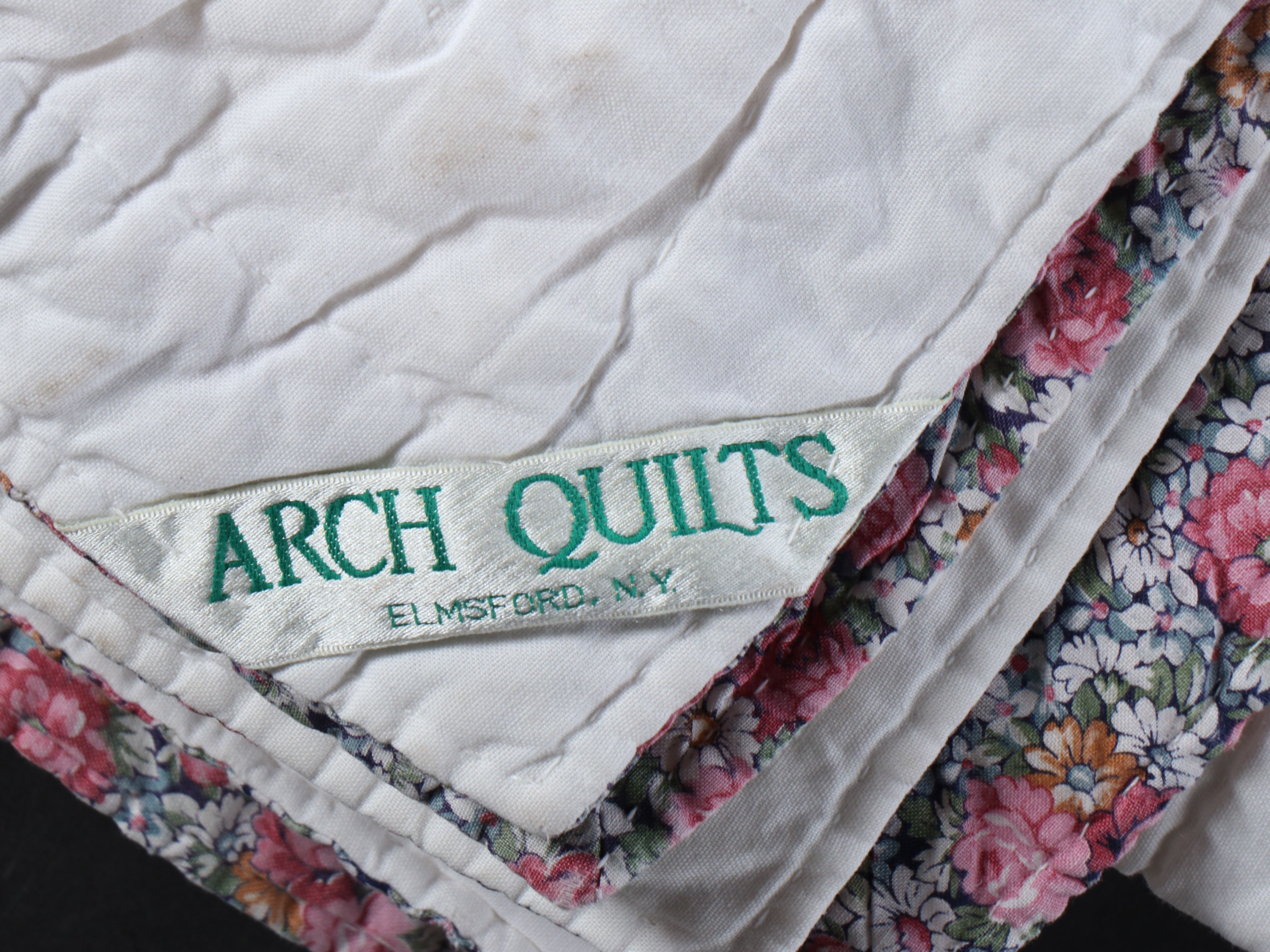 Arch Quilt "Bear Claw" Hand Pieced Quilt