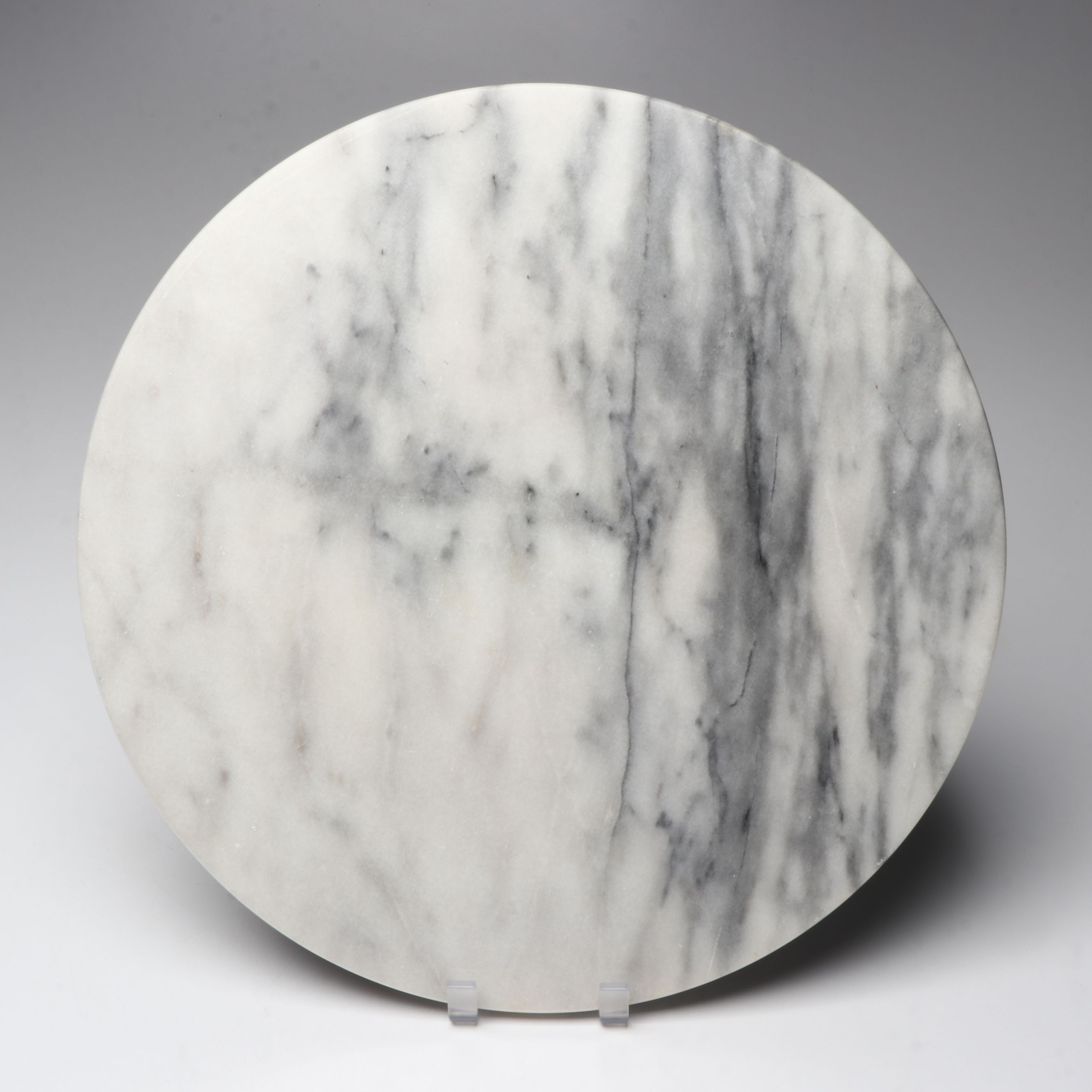 MTC Taiwanese Marble Lazy Susan and Serving Tray, Late 20th Century