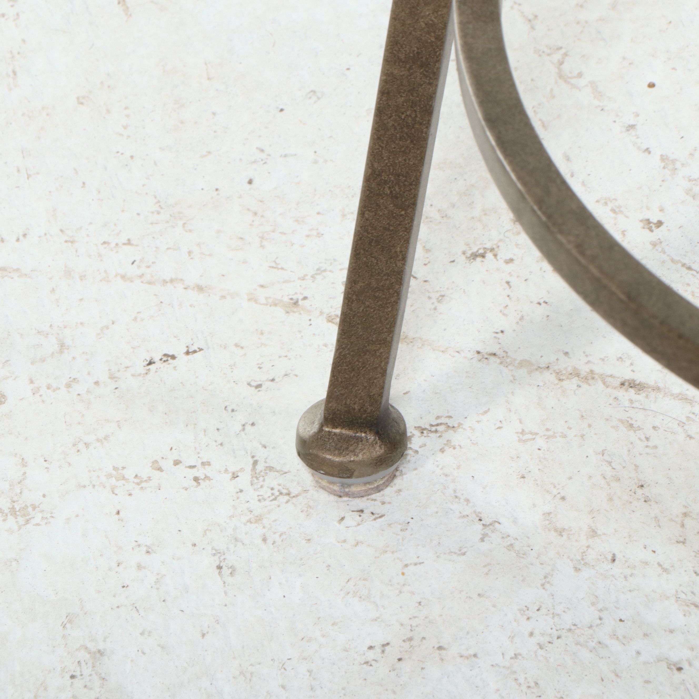 Pair of Drexel Heritage Wrought Iron Swivel Bar Stools