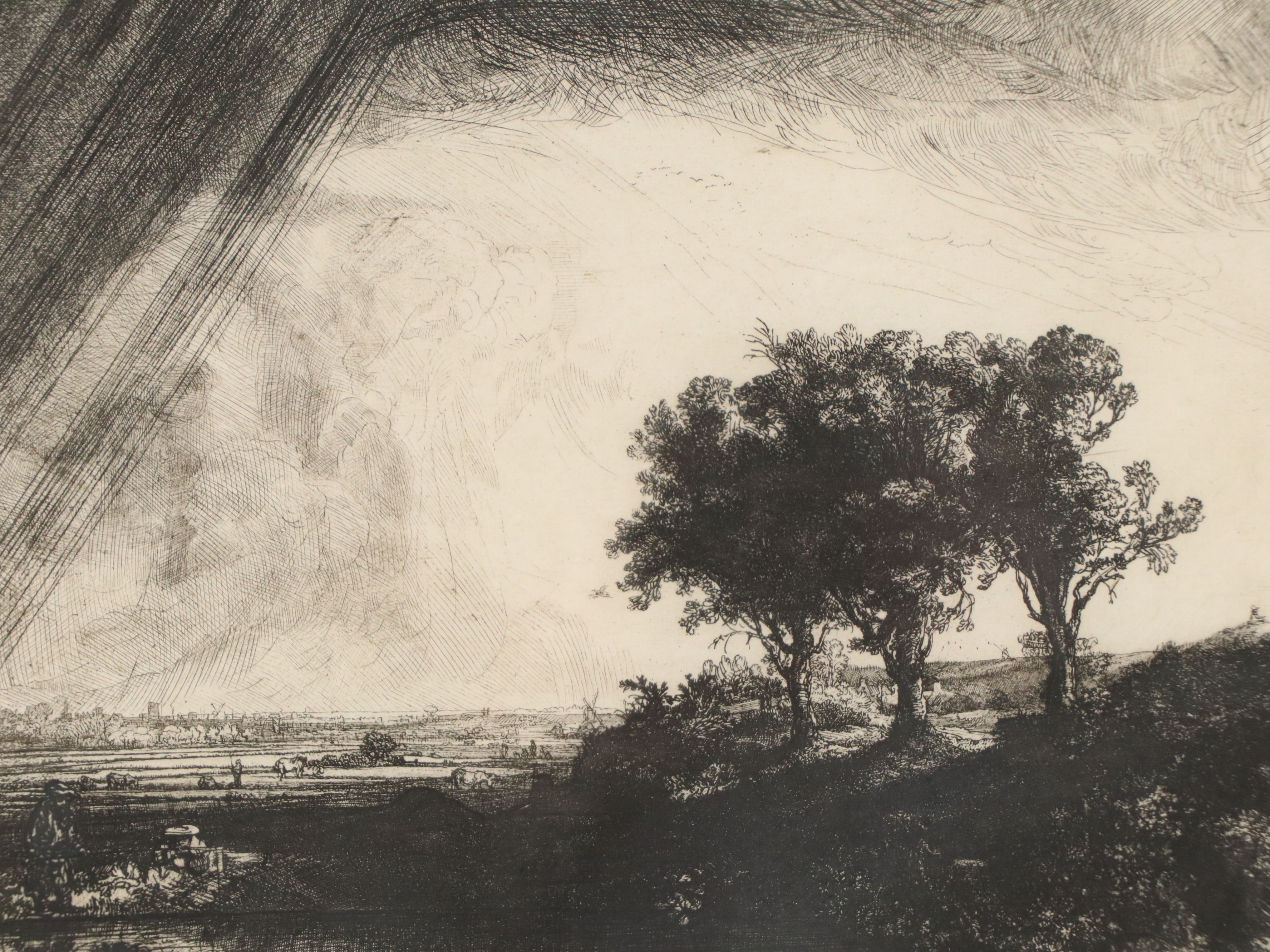 Etching After Rembrandt van Rijn "The Three Trees"