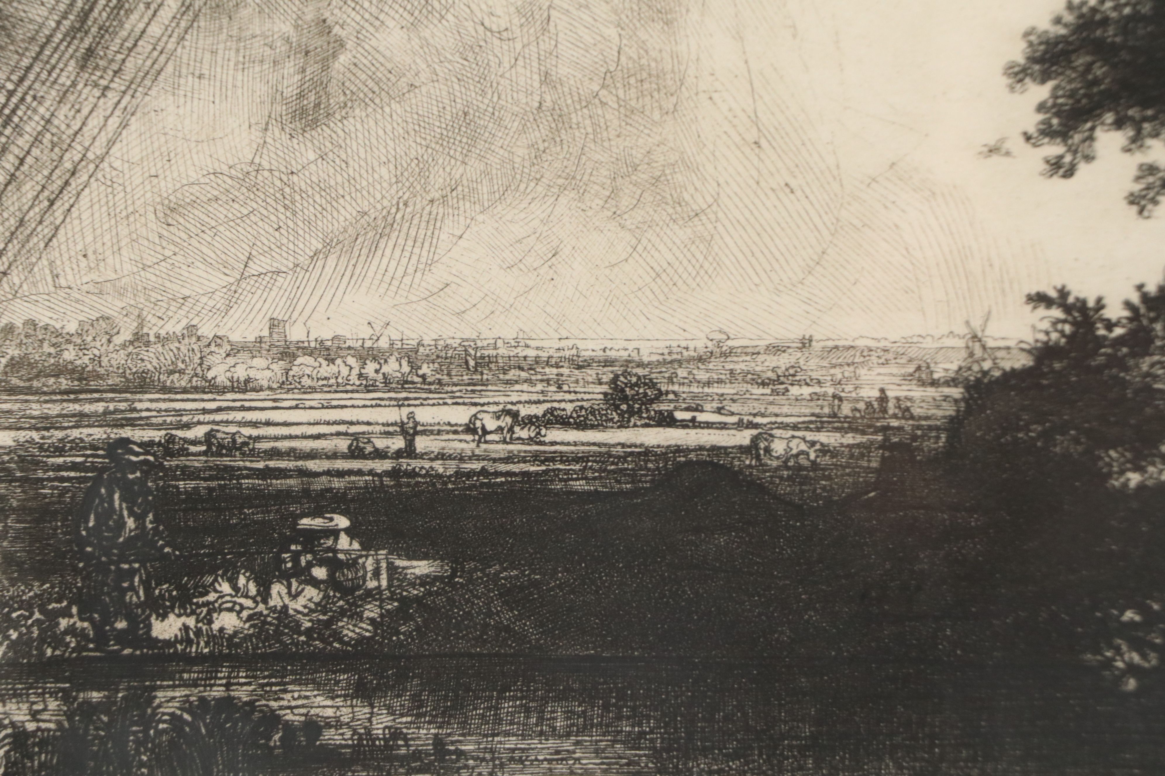 Etching After Rembrandt van Rijn "The Three Trees"