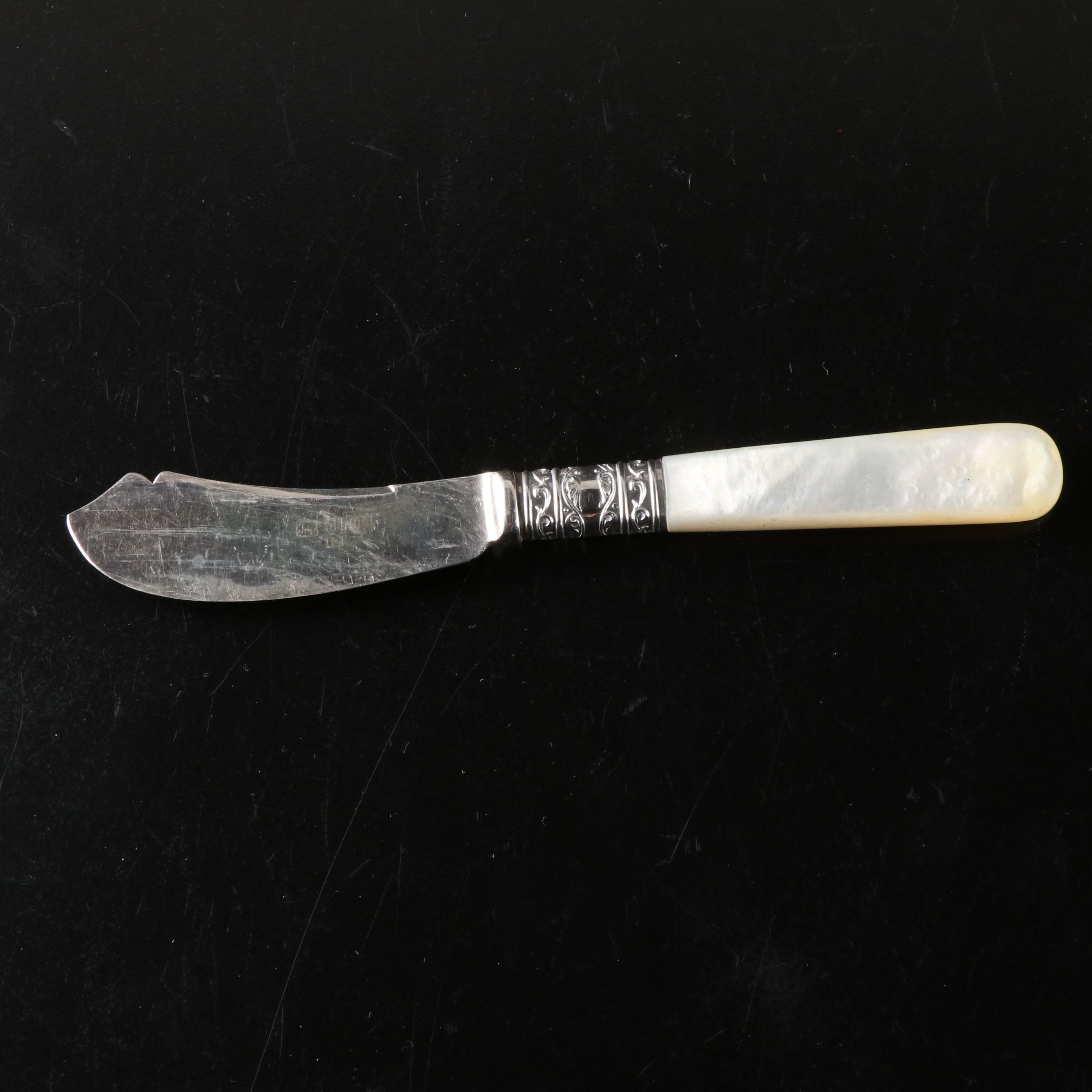 Mother-of-Pearl Handle Sterling Banded Butter Spreaders