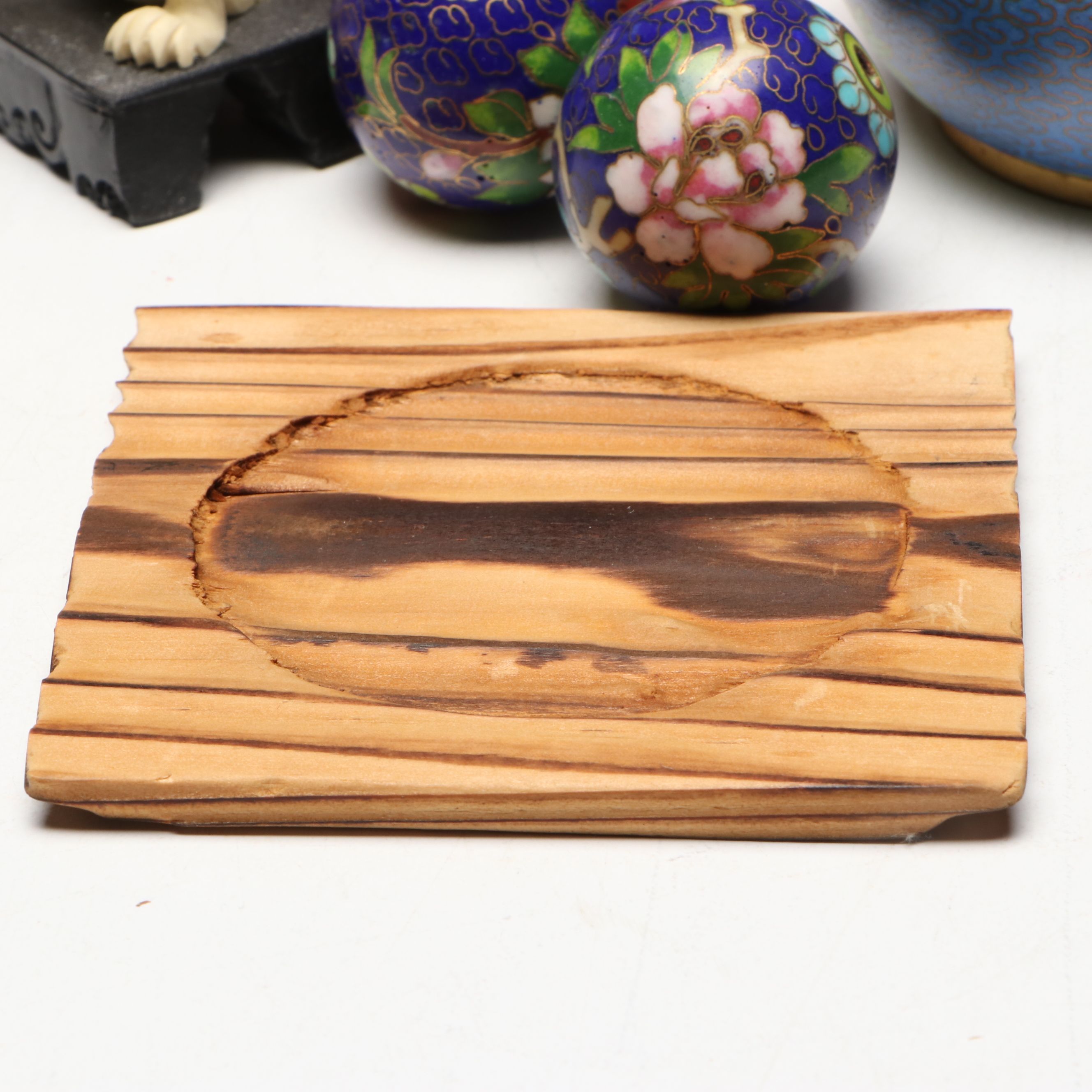 Japanese Lacquerware Calligraphy Ink Stone Box and Other East Asian Décor