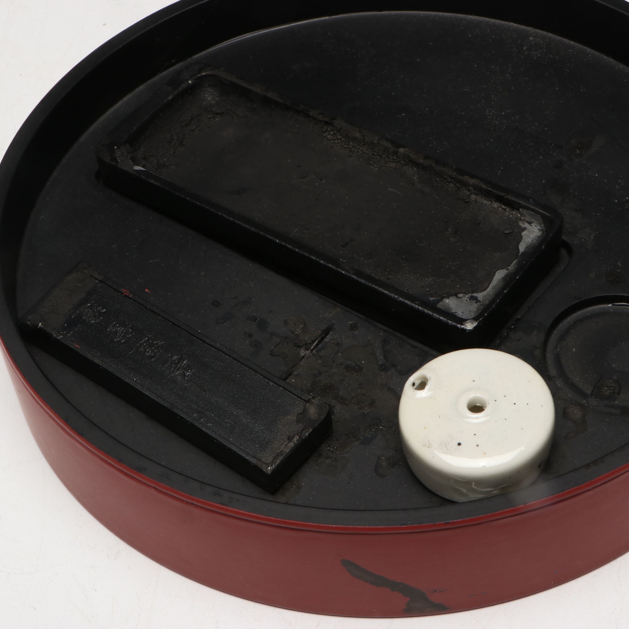 Japanese Lacquerware Calligraphy Ink Stone Box and Other East Asian Décor