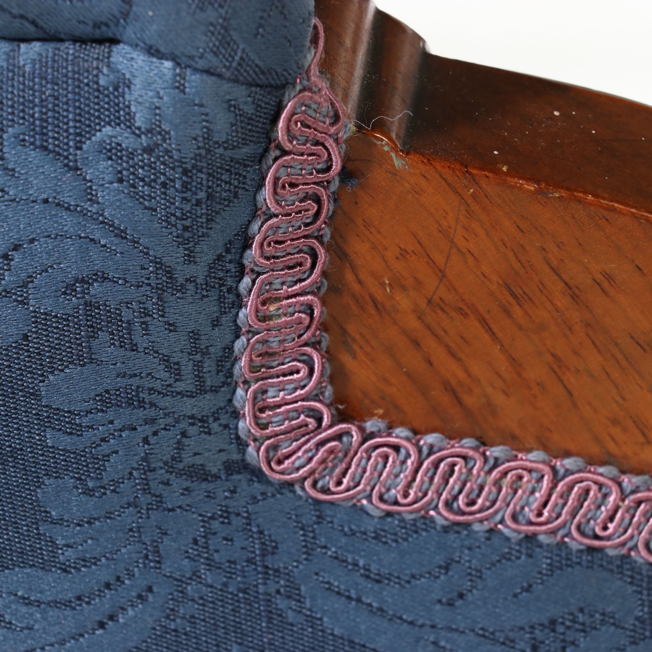 Victorian Renaissance Revival Tufted Armchair with String Inlay