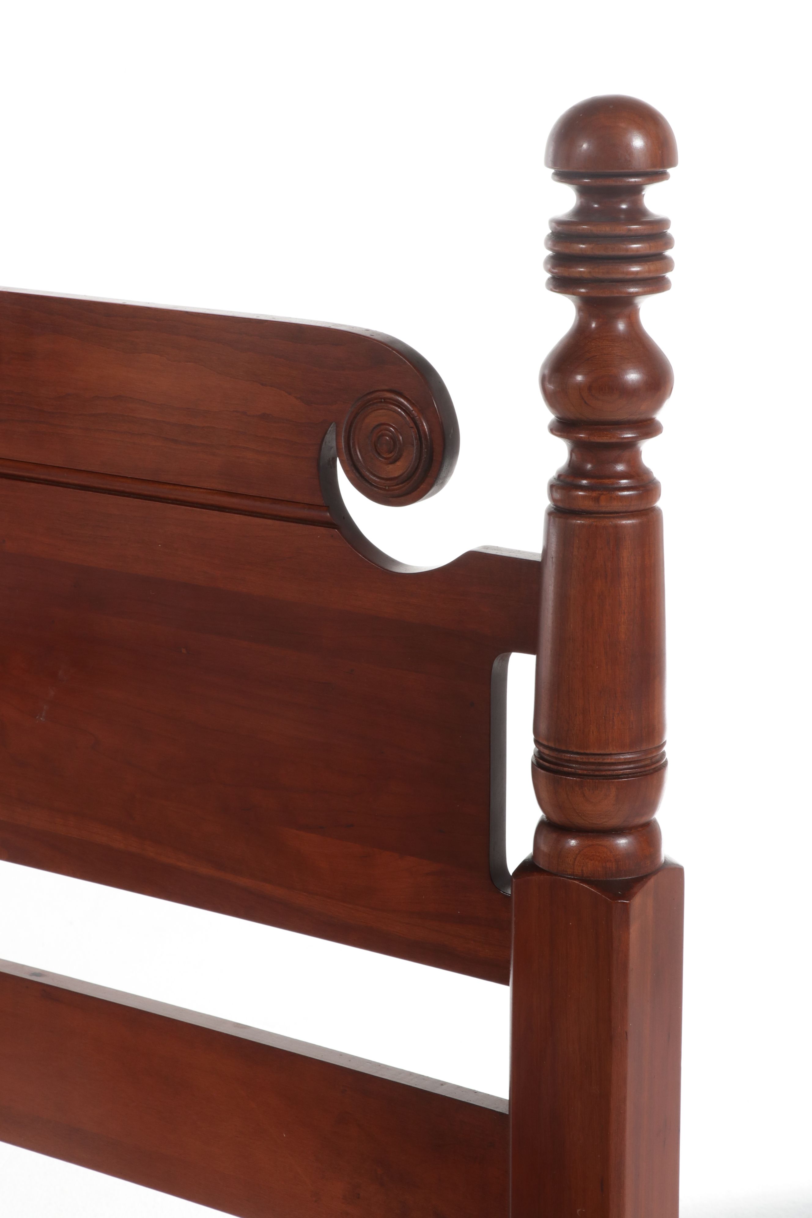 Willett Colonial Revival Cherry Rope-Turned Four-Poster Bed, Early/Mid-20th C.