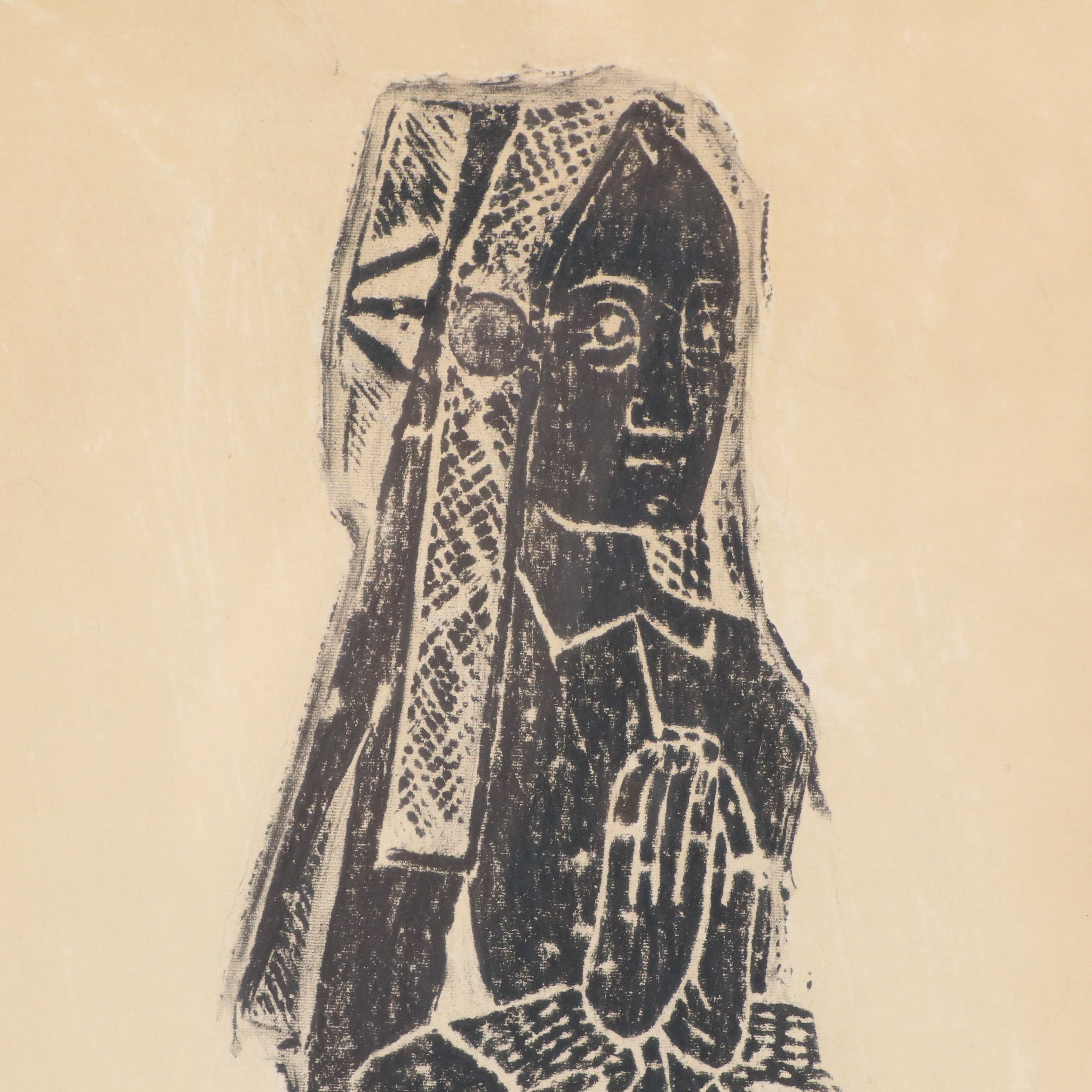 English Brass Rubbings of Medieval Figures