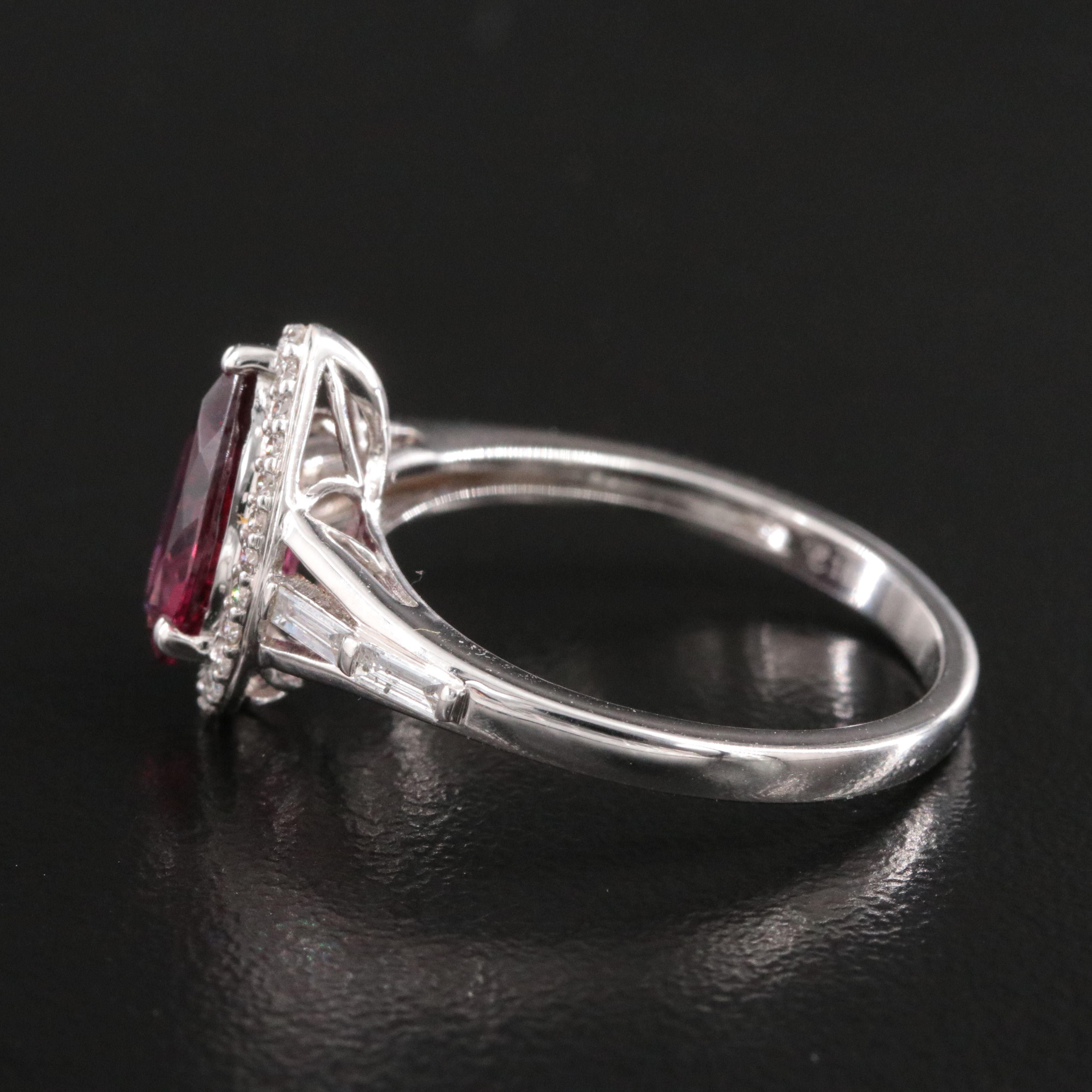 Chromia 18K Rhodolite Garnet and Diamond Ring