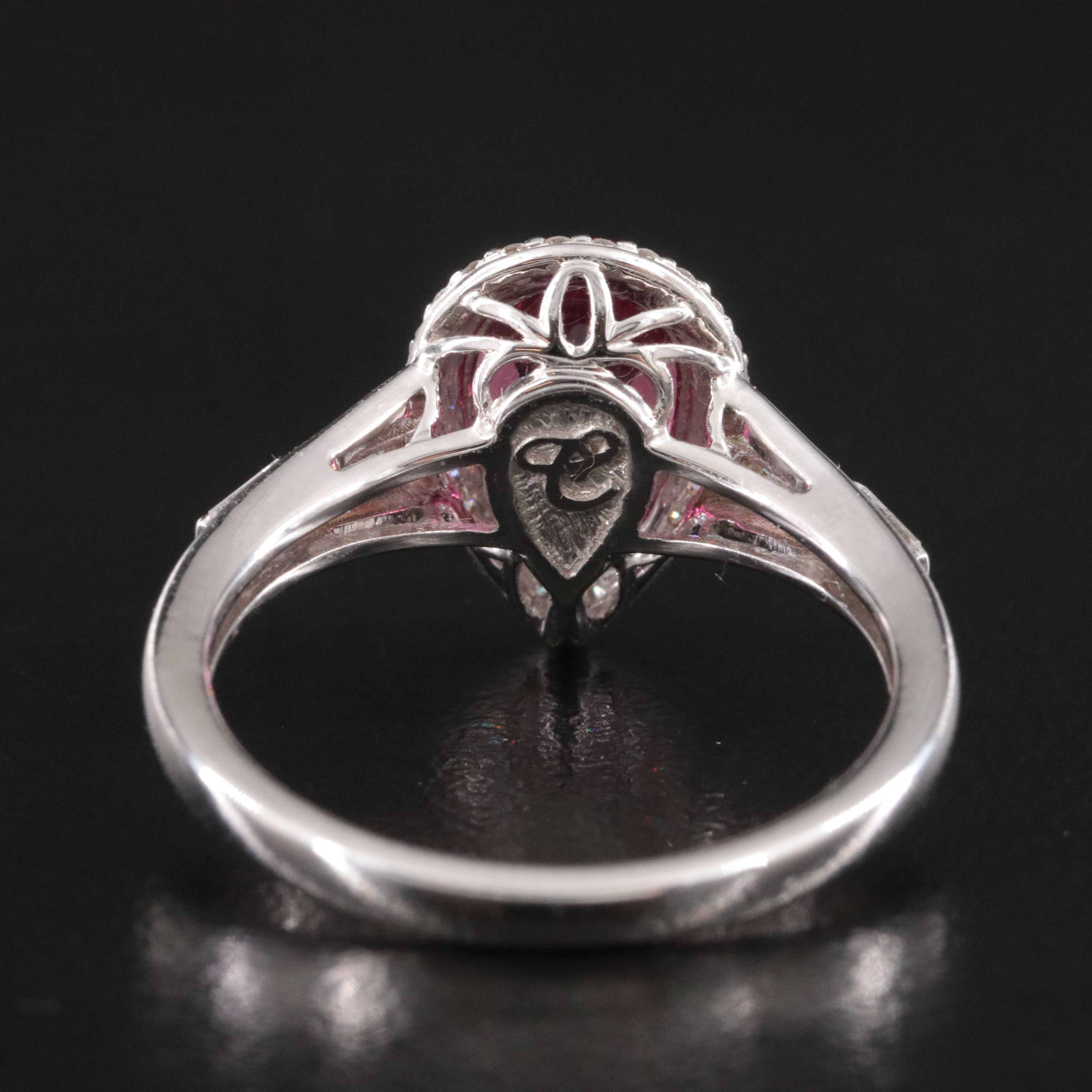 Chromia 18K Rhodolite Garnet and Diamond Ring