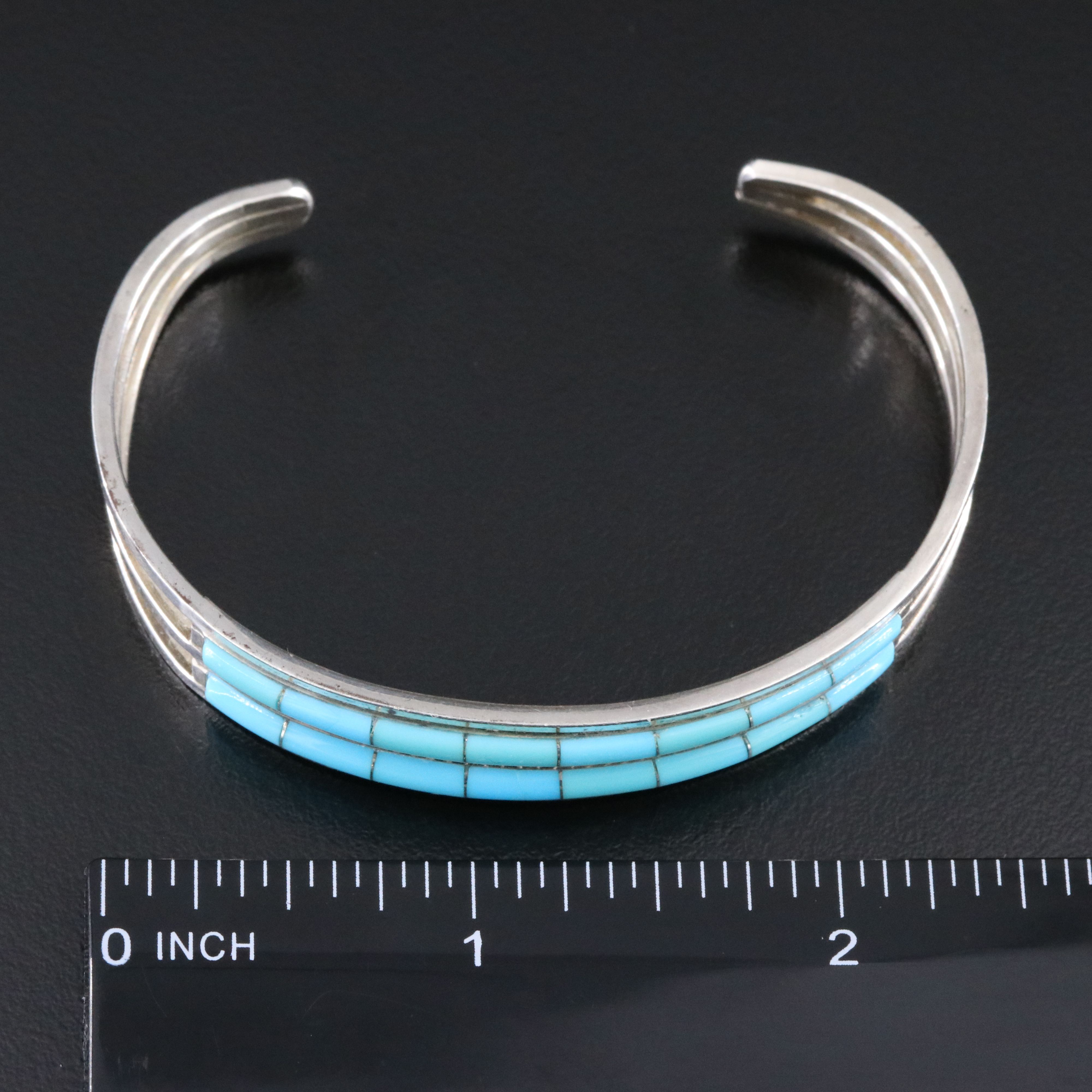 Sterling Artist Signed Gemstone Ring and Bracelet