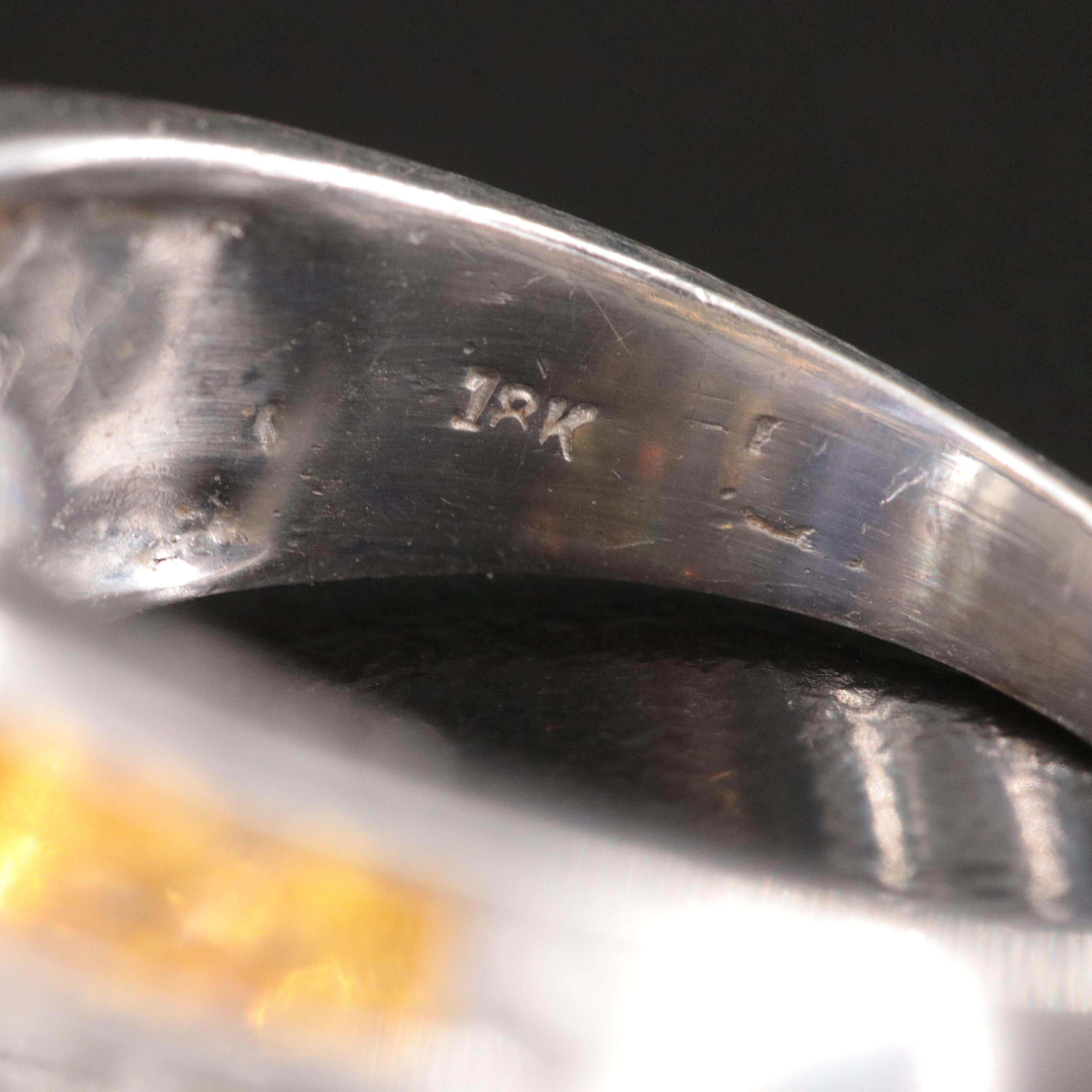 18K Tanzanite, Diamond and Yellow Sapphire Ring