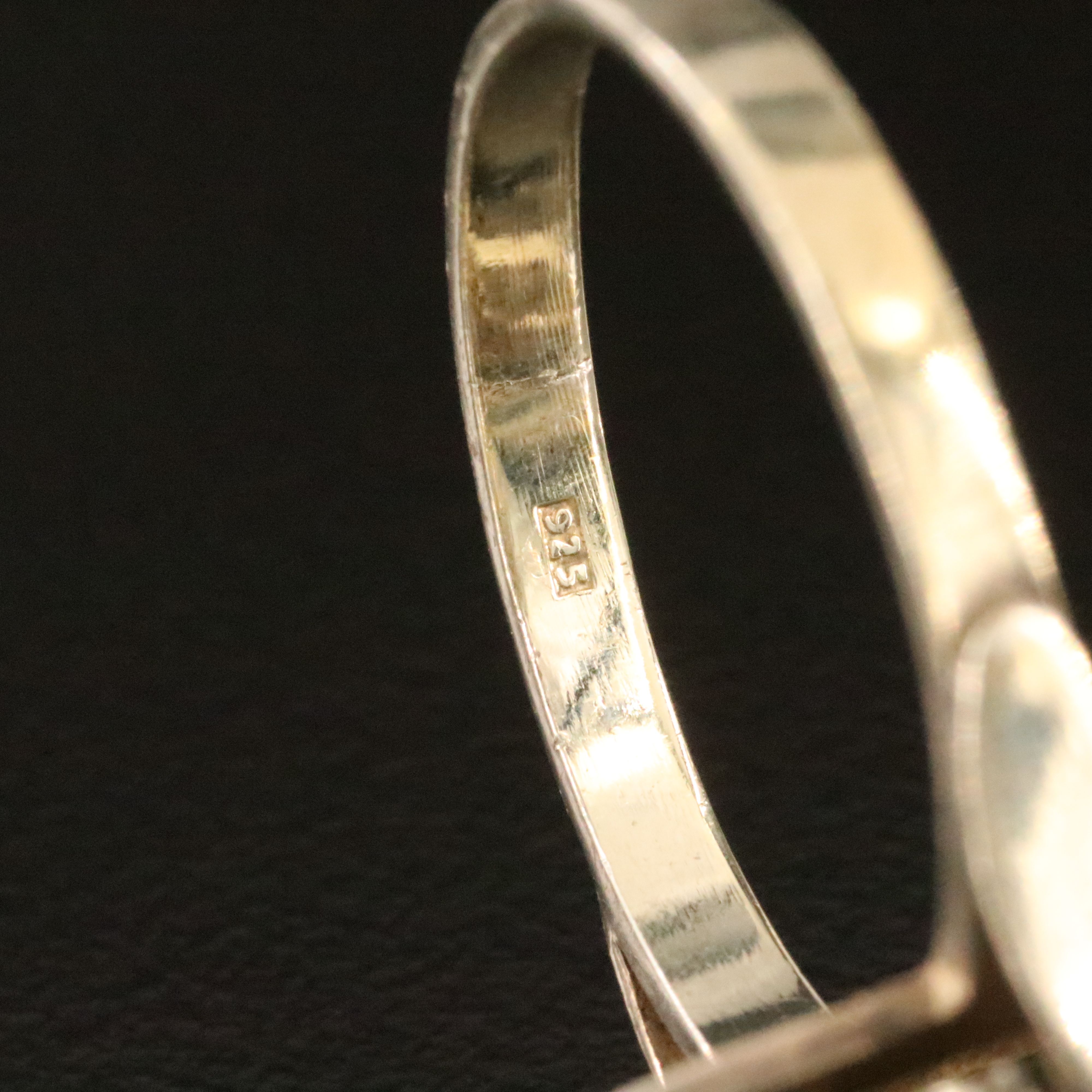 Sterling Garnet Triple-Tier Rectangular Ring