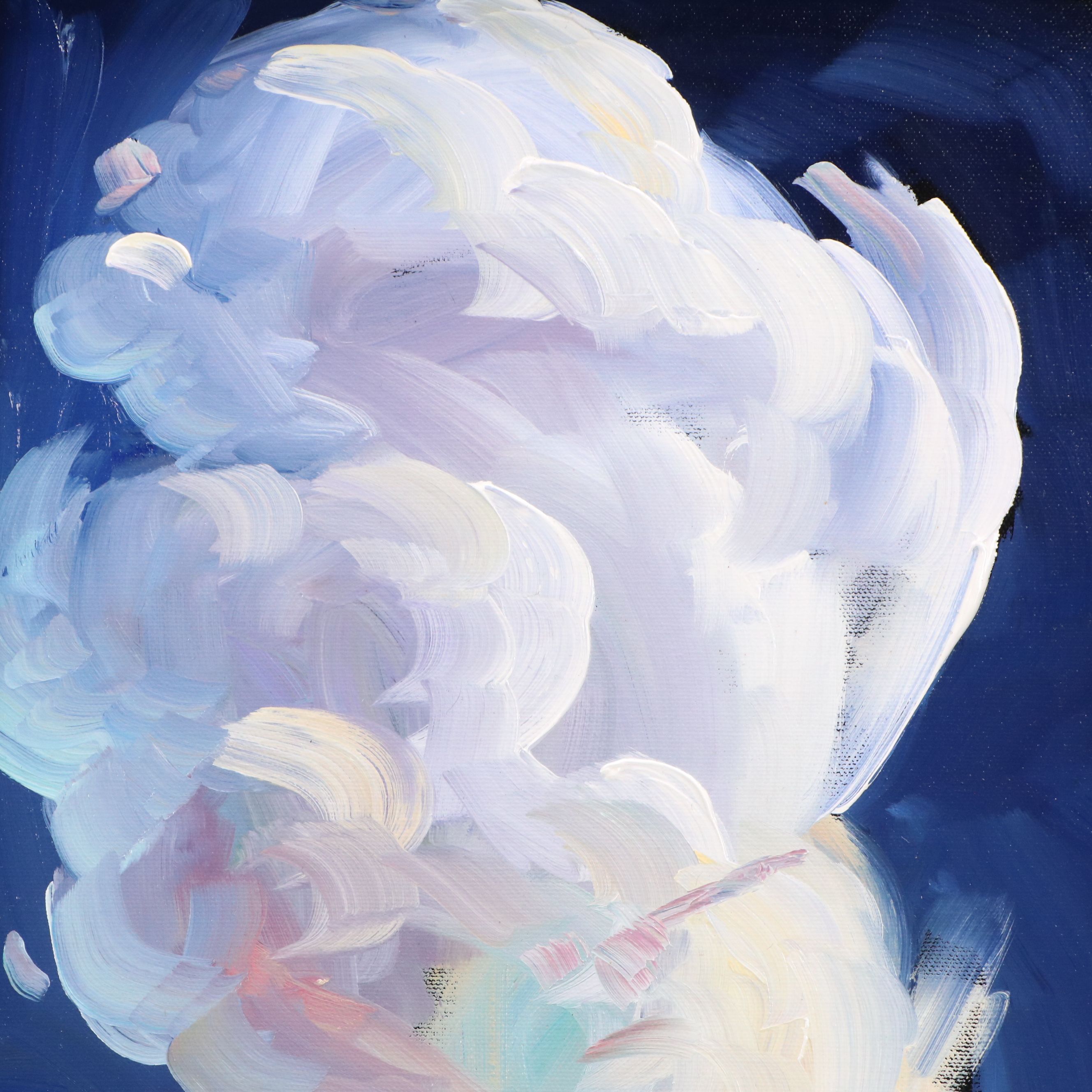 William Hawkins Oil Painting of Expressionistic Clouds Over Hills, 2026