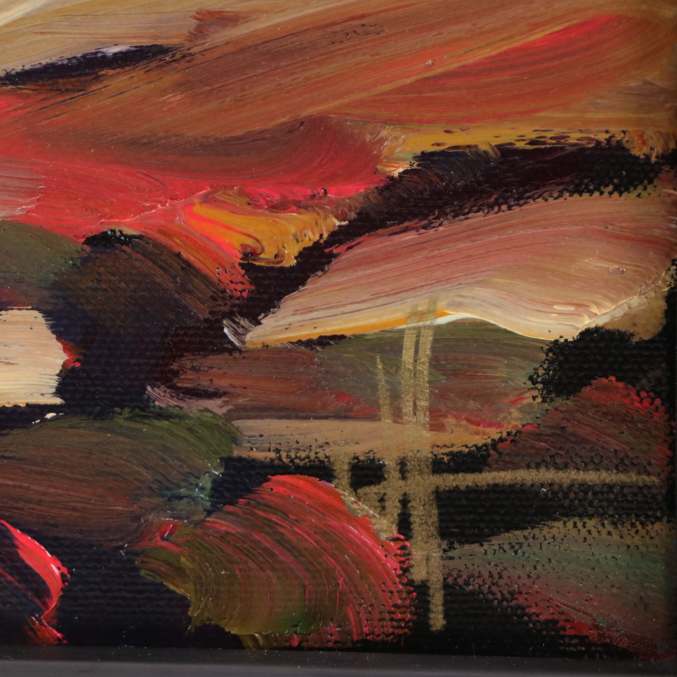 William Hawkins Oil Painting of Expressionistic Clouds Over Hills, 2026