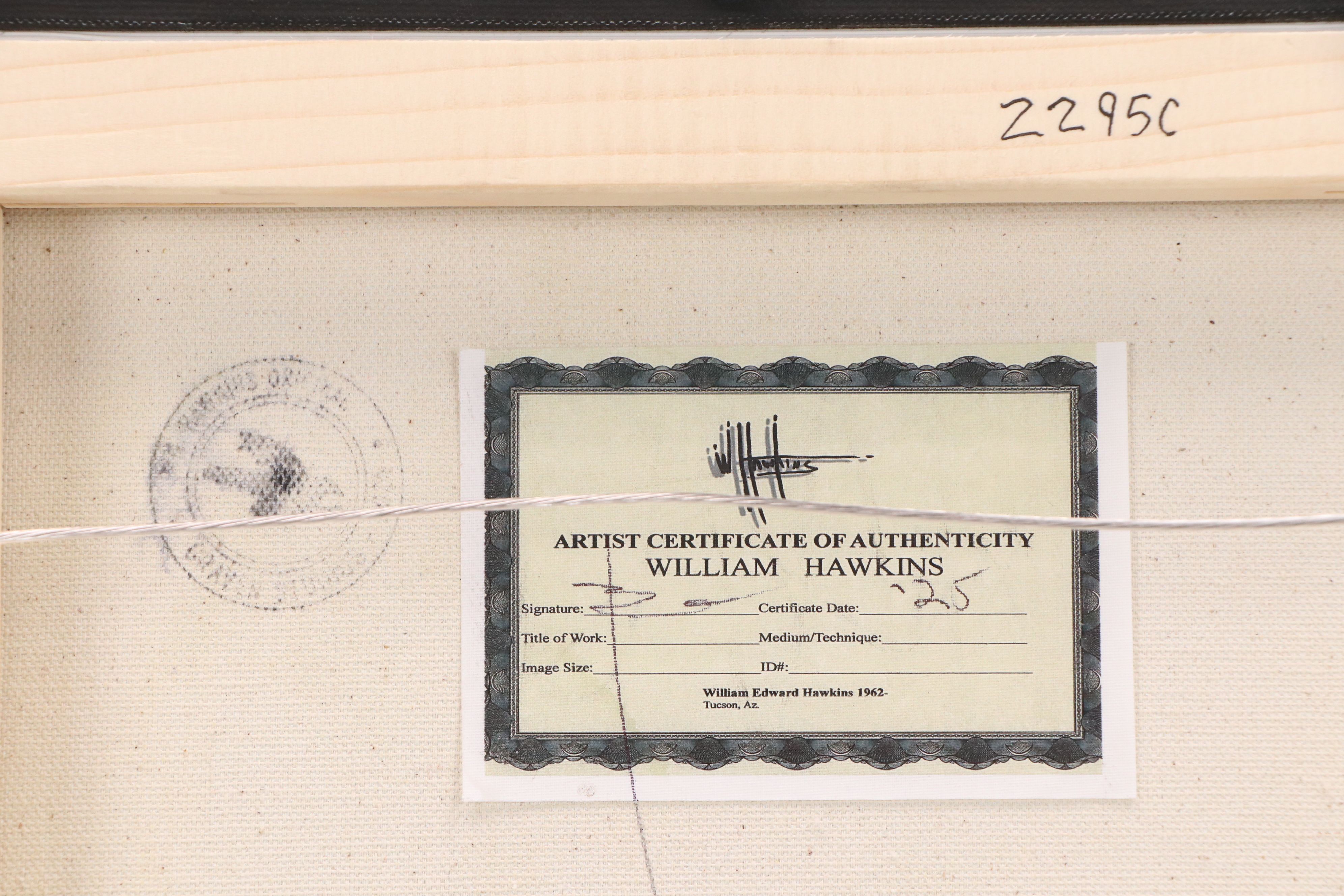 William Hawkins Oil Painting of Expressionistic Clouds Over Hills, 2026