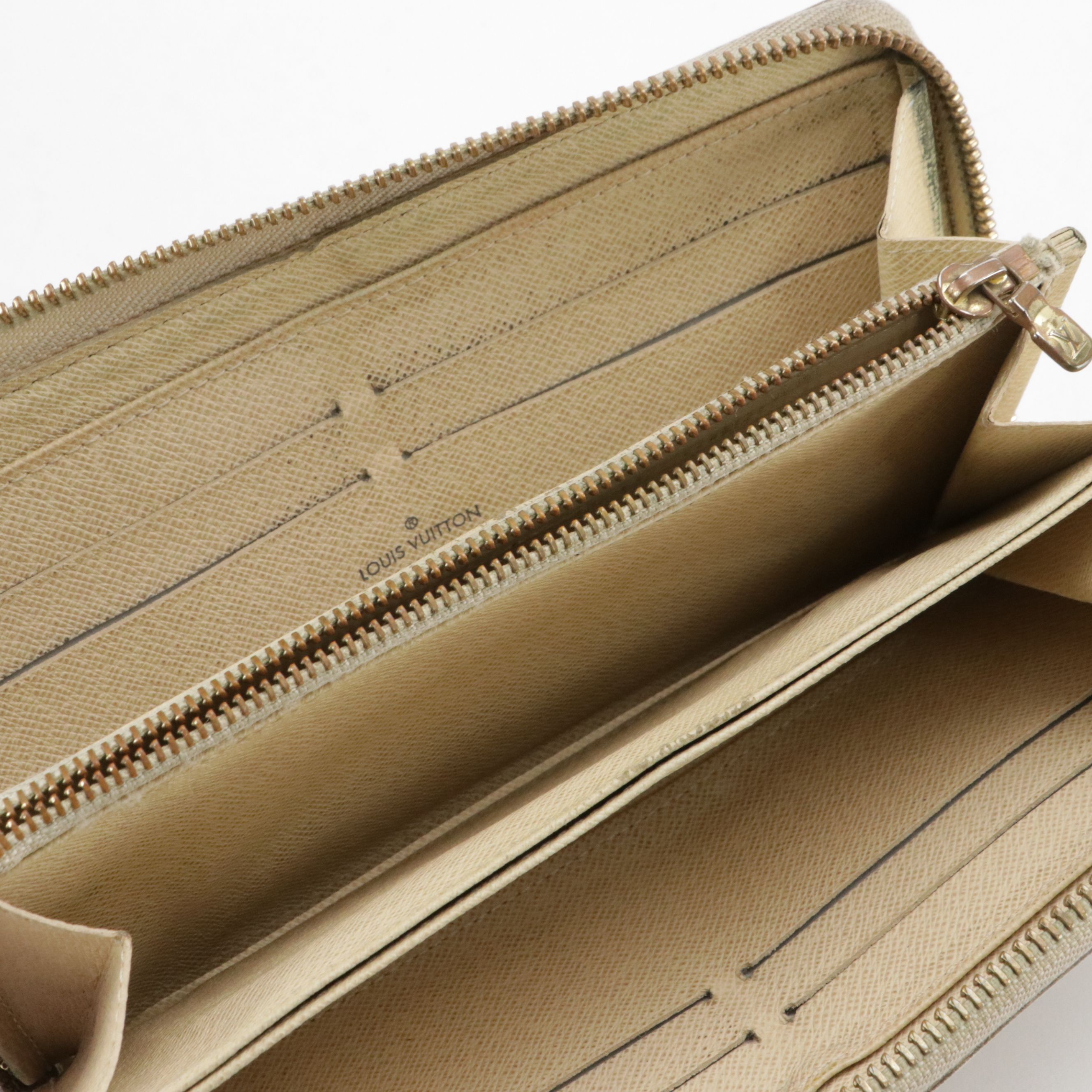 Louis Vuitton Zippy Wallet in Damier Azur Canvas and Leather