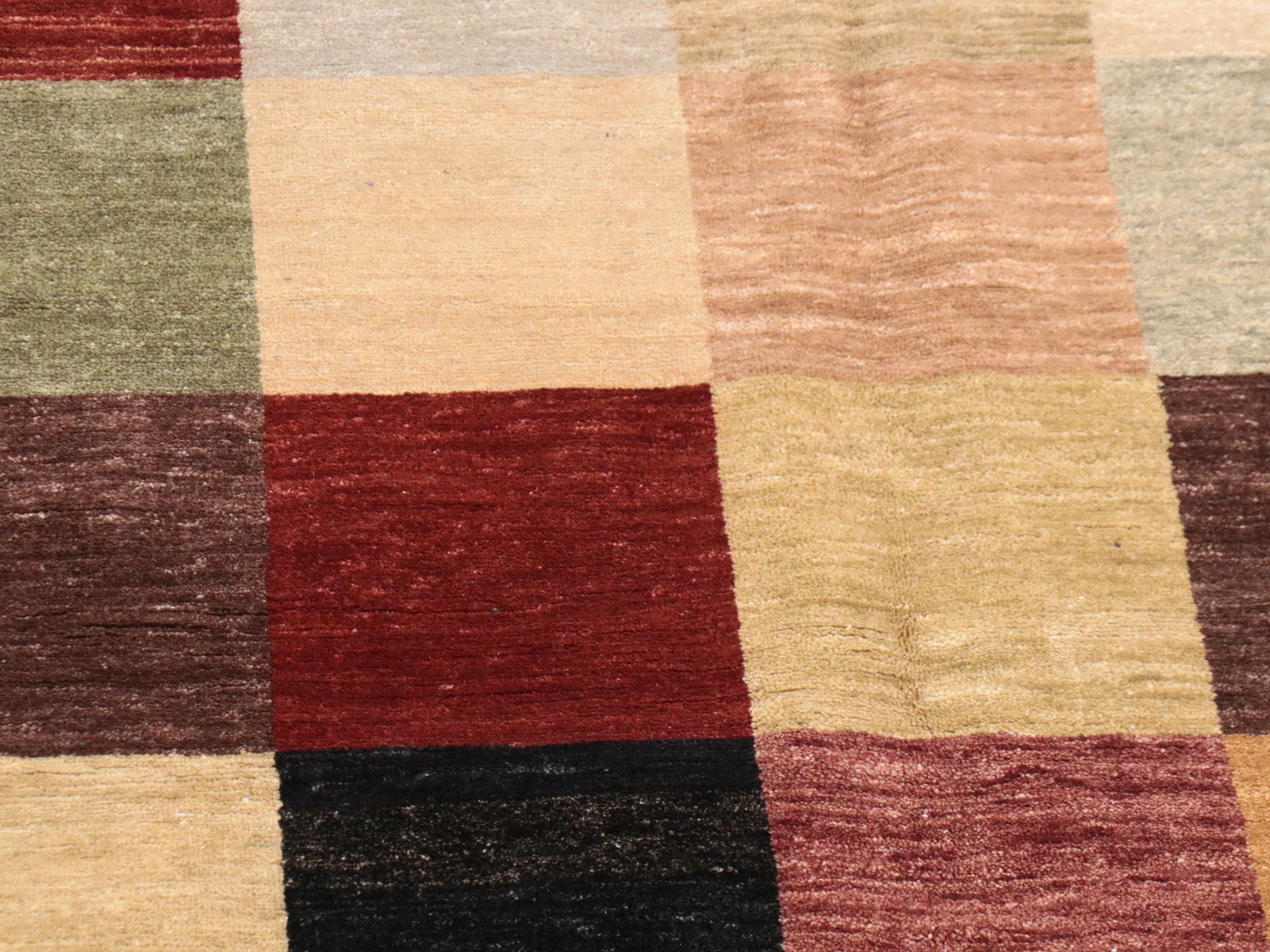 10'5 x 13'4 Hand-Knotted Indo-Persian Gabbeh Room Sized Rug