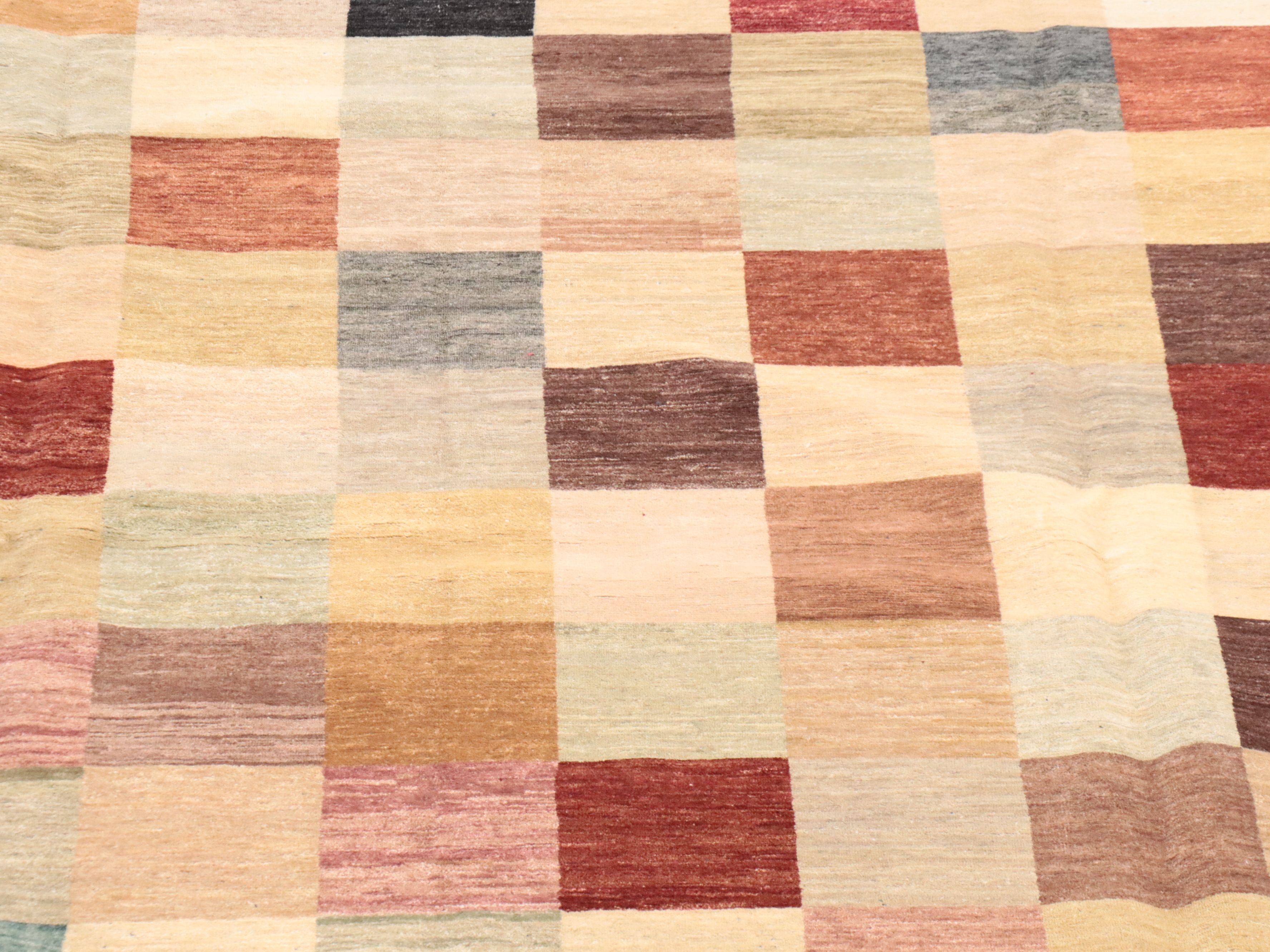 10'5 x 13'4 Hand-Knotted Indo-Persian Gabbeh Room Sized Rug