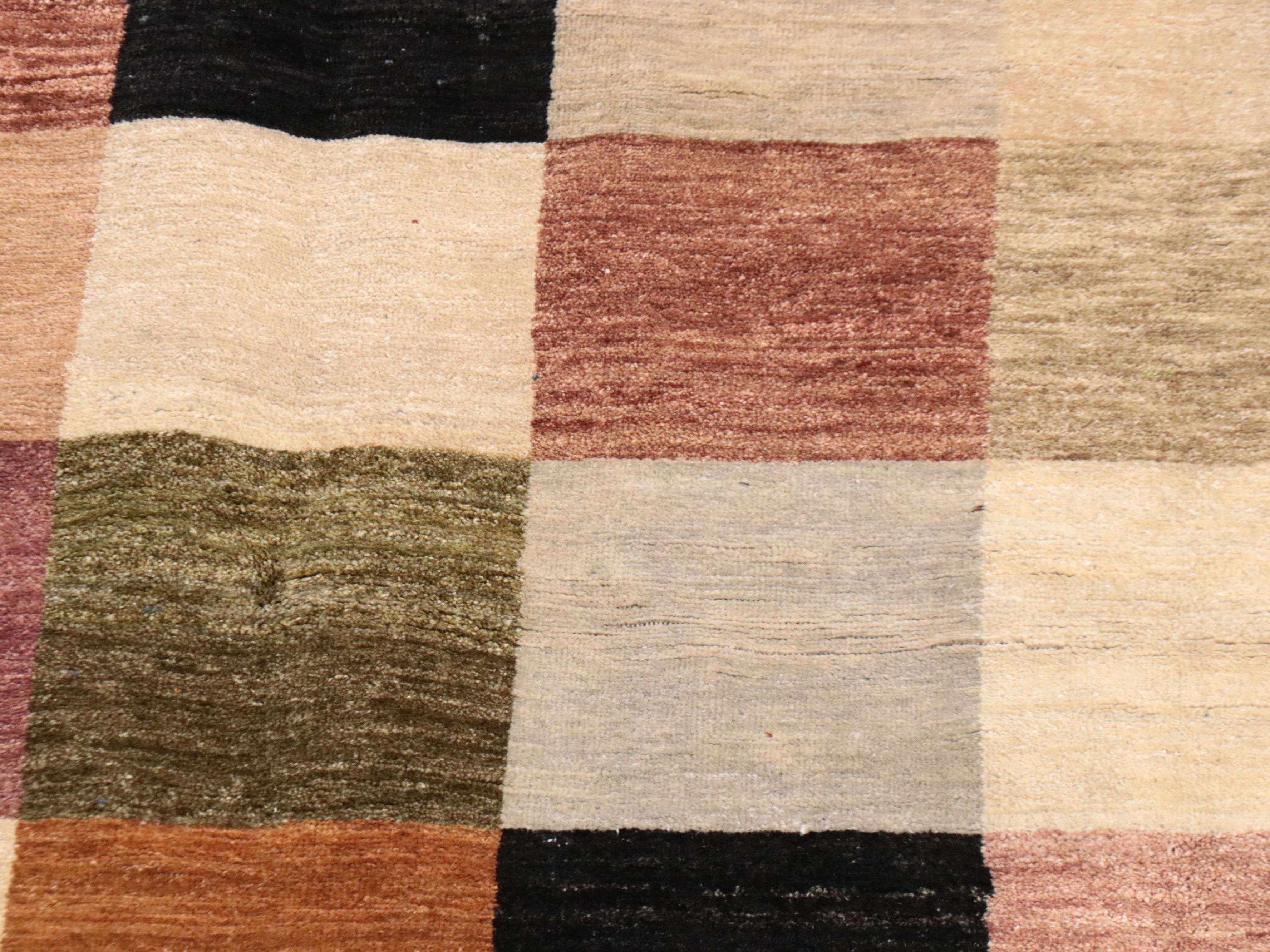 10'5 x 13'4 Hand-Knotted Indo-Persian Gabbeh Room Sized Rug