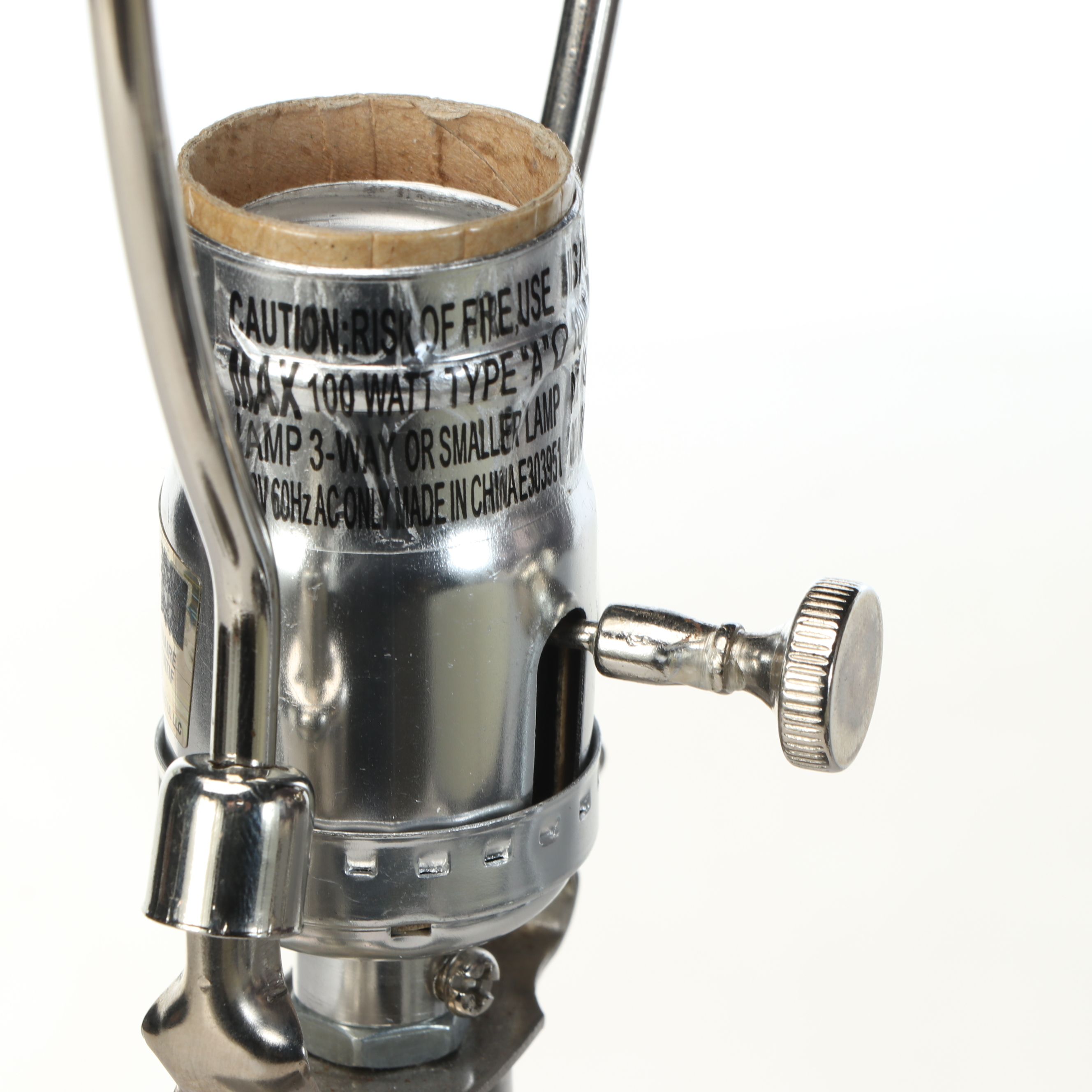 Pair of Smoky Mercury Glass Table Lamps with Floral Print Fabric Drum Shades