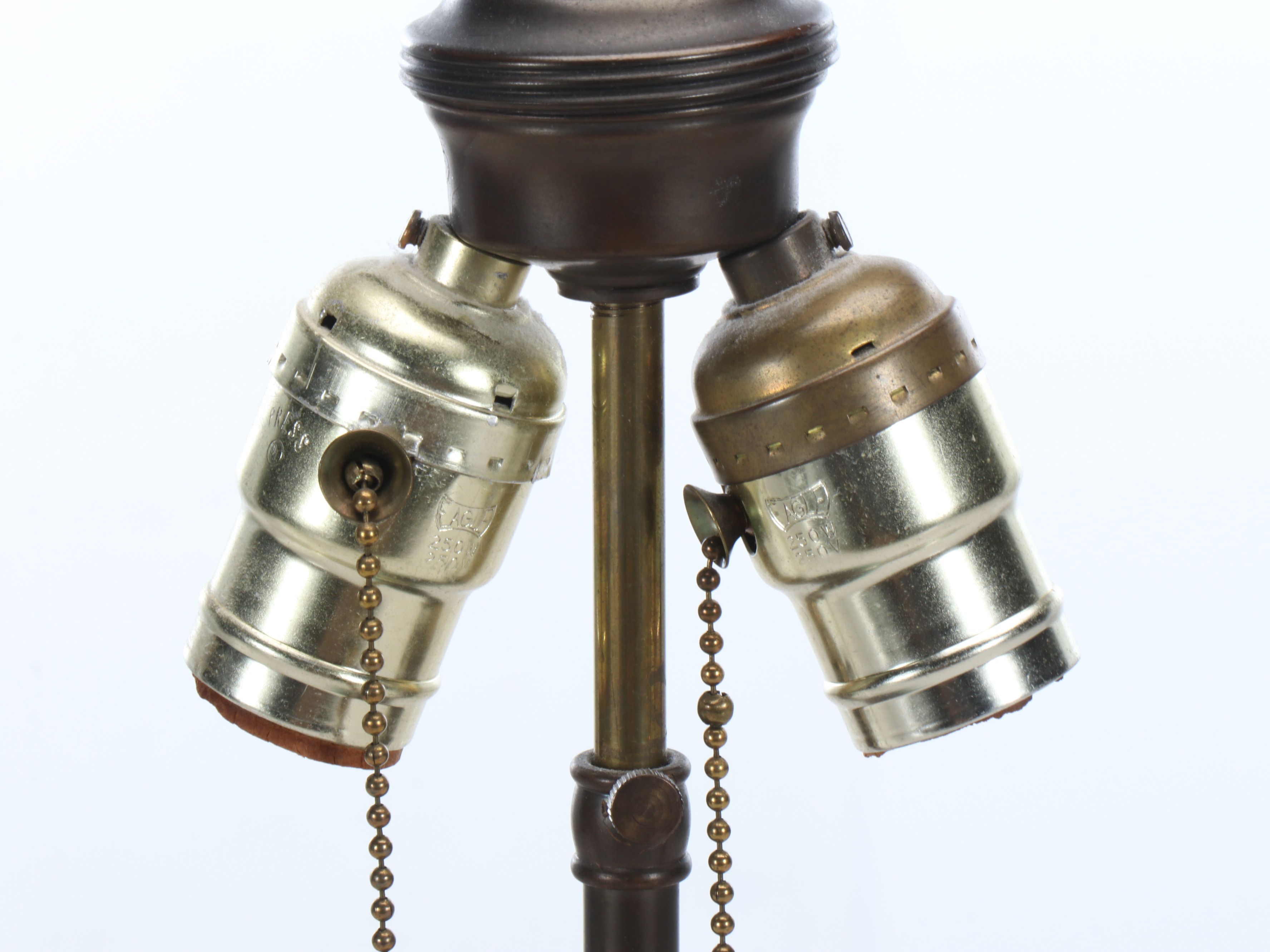 Embossed Vine Ceramic Table Lamp with Silk Bell Shade