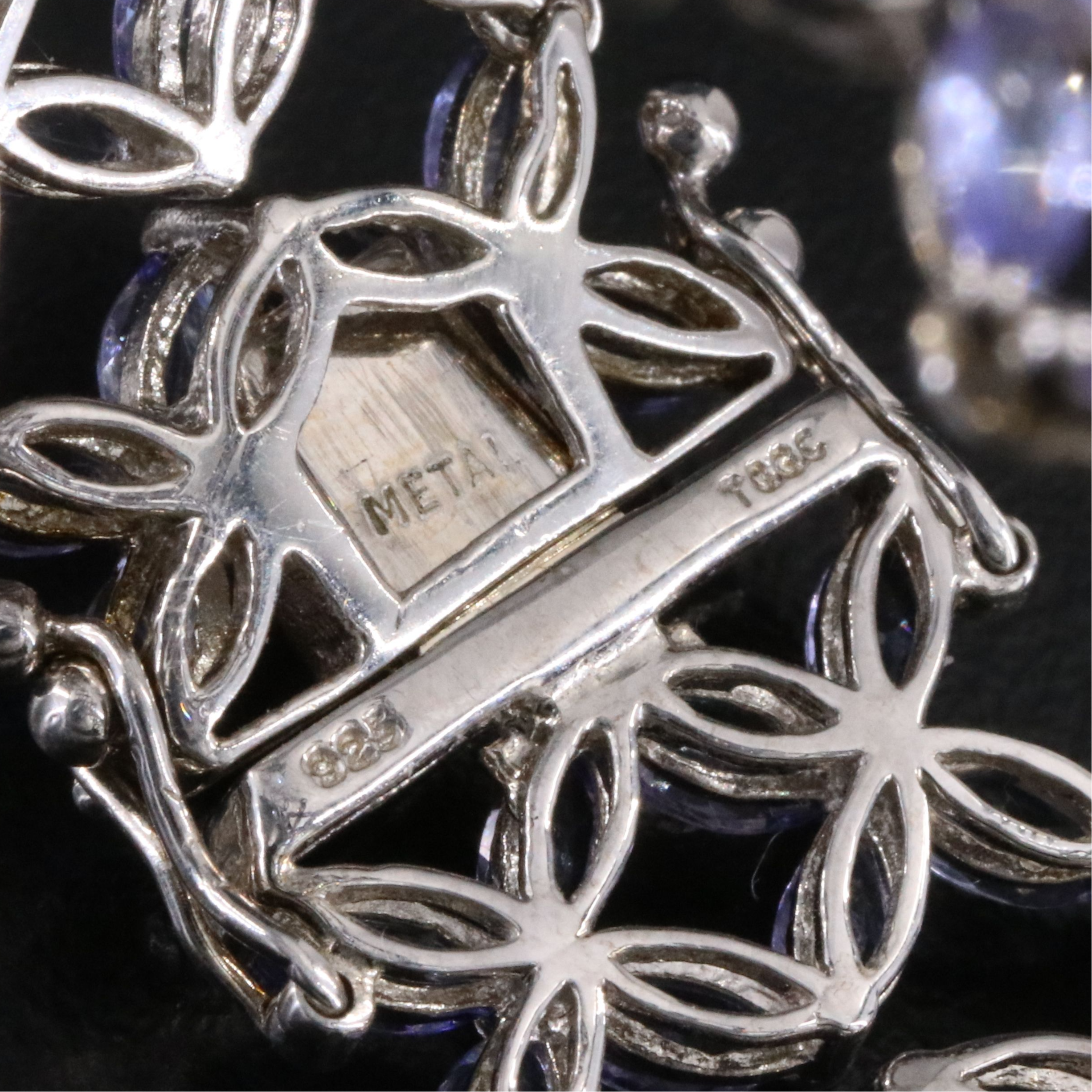 Sterling Tanzanite Lattice Bracelet