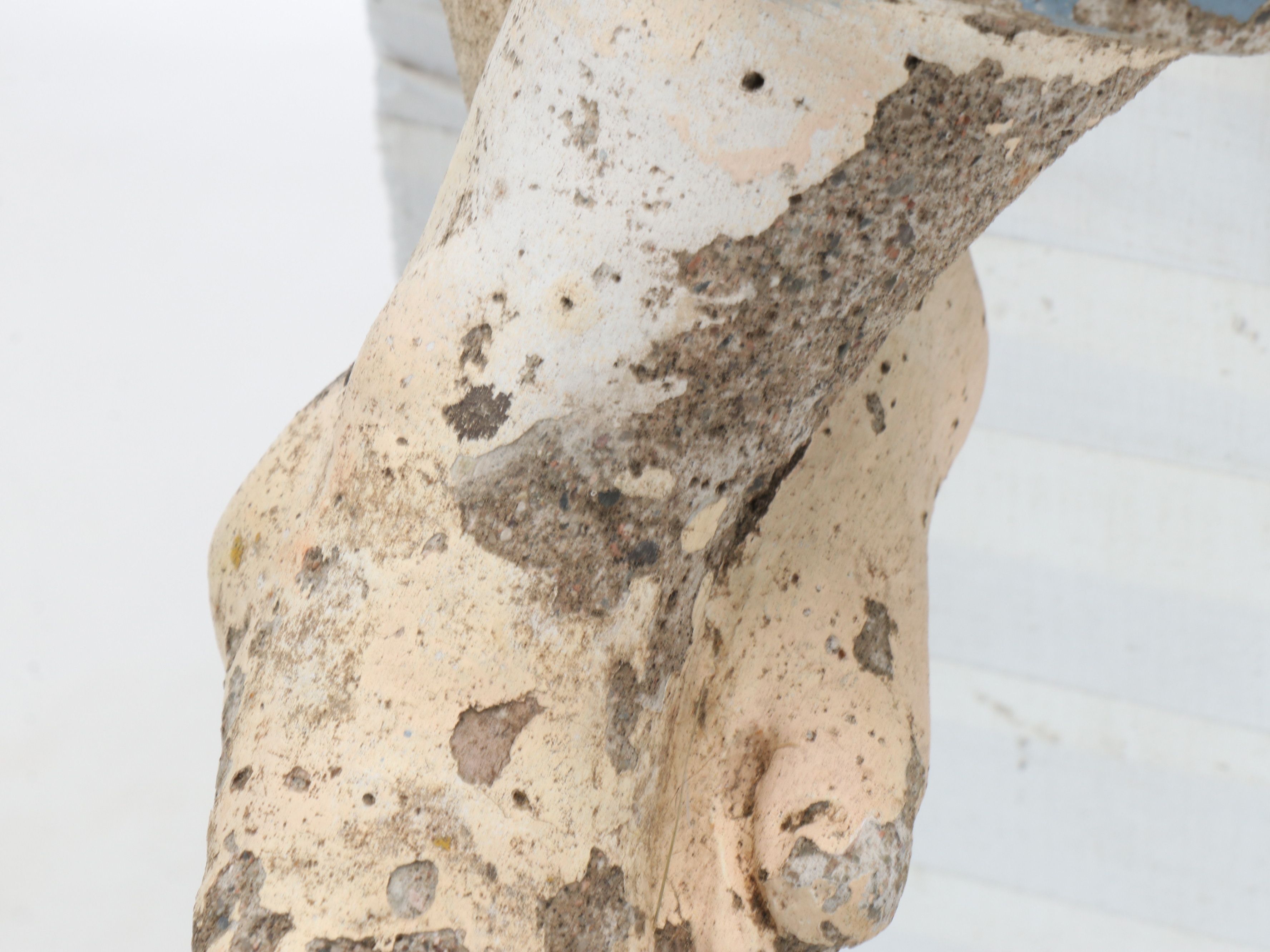 Sitting Concrete Boy Reading Book