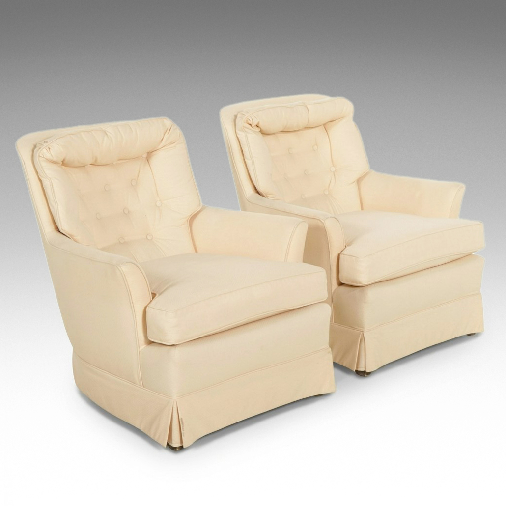 Pair of Upholstered Armchairs, Late 20th Century
