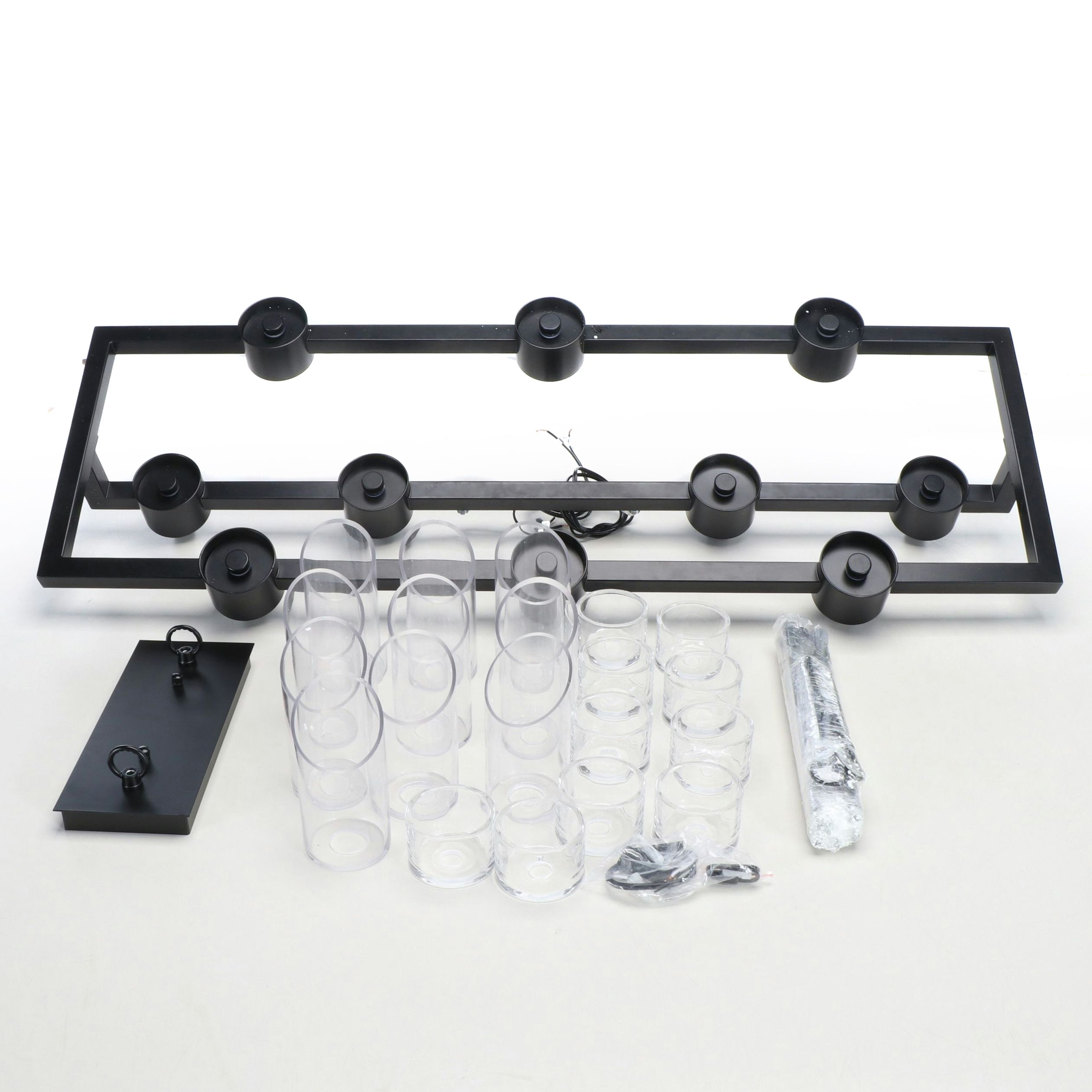 Modern Black Linear Island Pendant Light