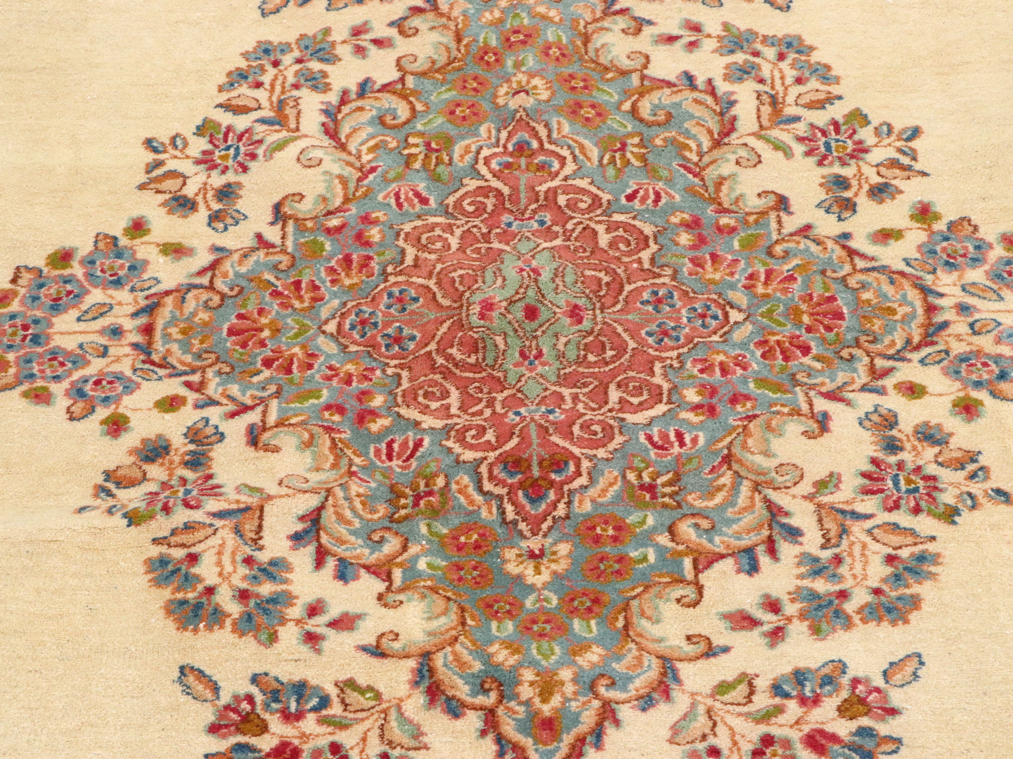 10'4 x 18'2 Hand-Knotted Persian Kerman Room-Sized Rug