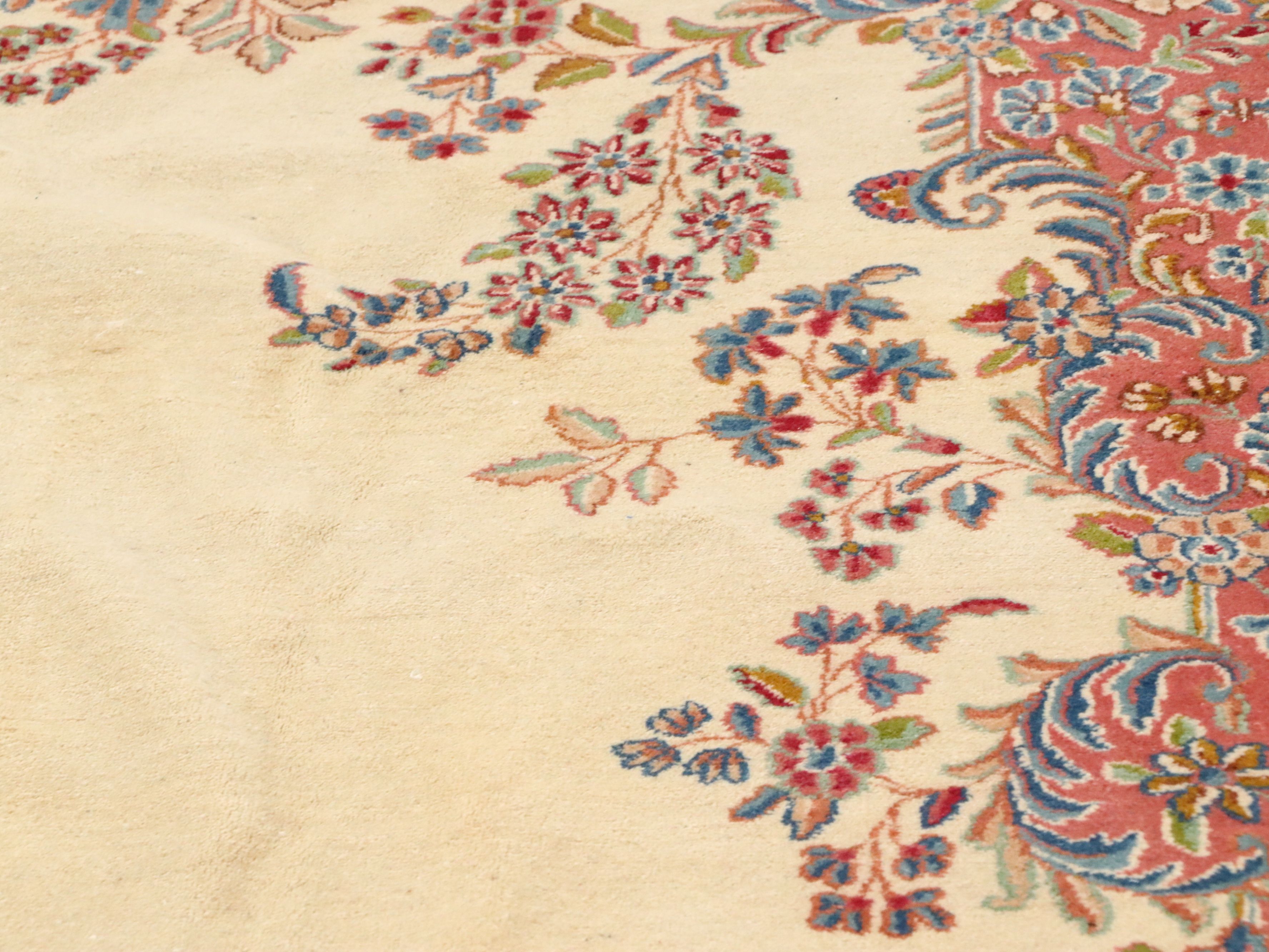 10'4 x 18'2 Hand-Knotted Persian Kerman Room-Sized Rug