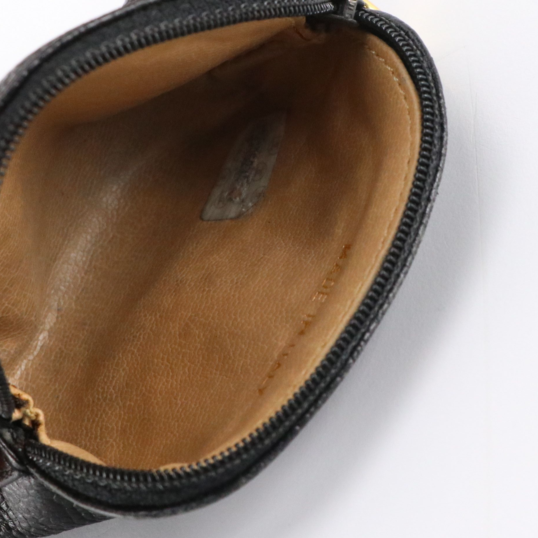 Chanel CC Logo Mini Zip Pouch in Black Caviar Leather