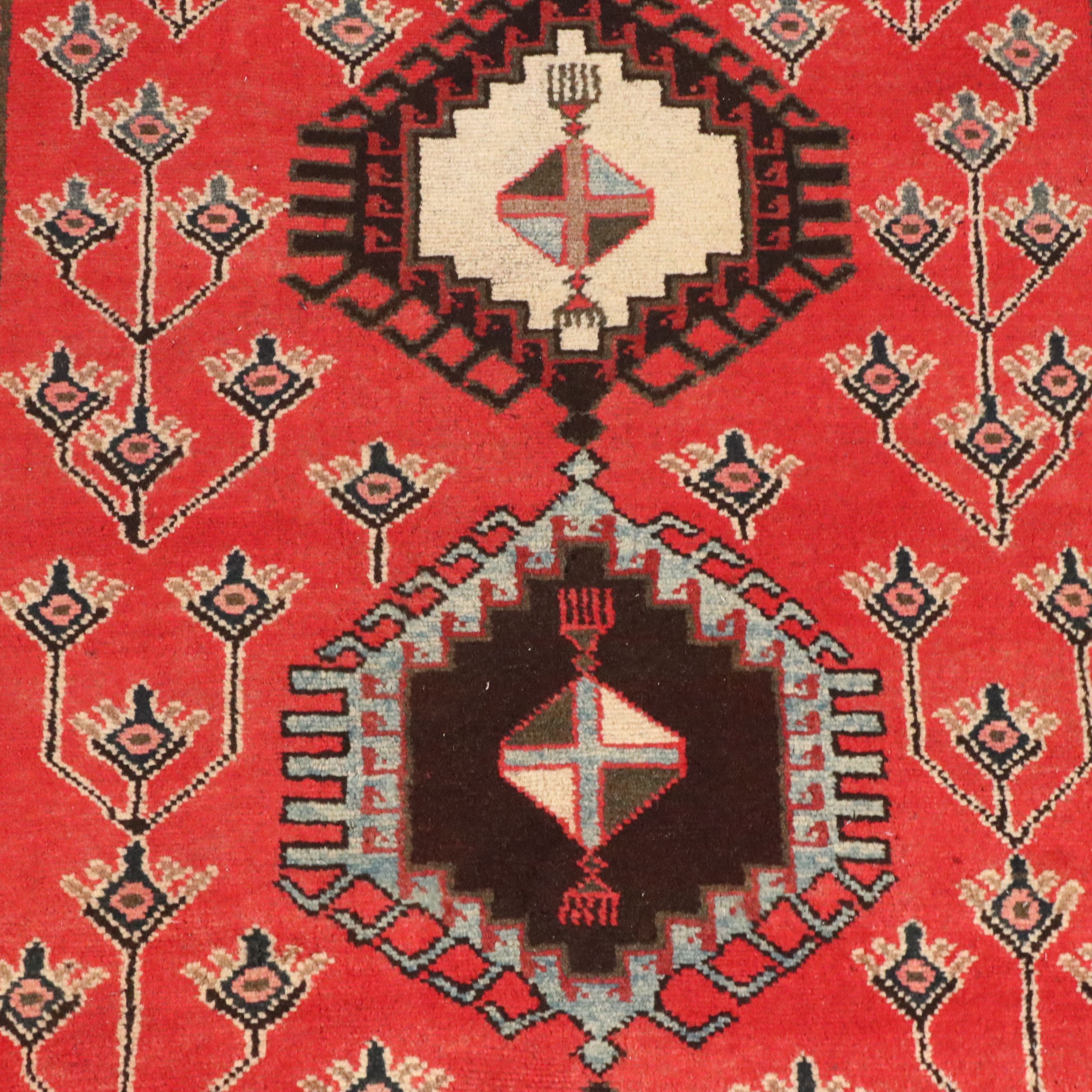 4' x 9'8 Hand-Knotted Persian Hamadan Long Rug