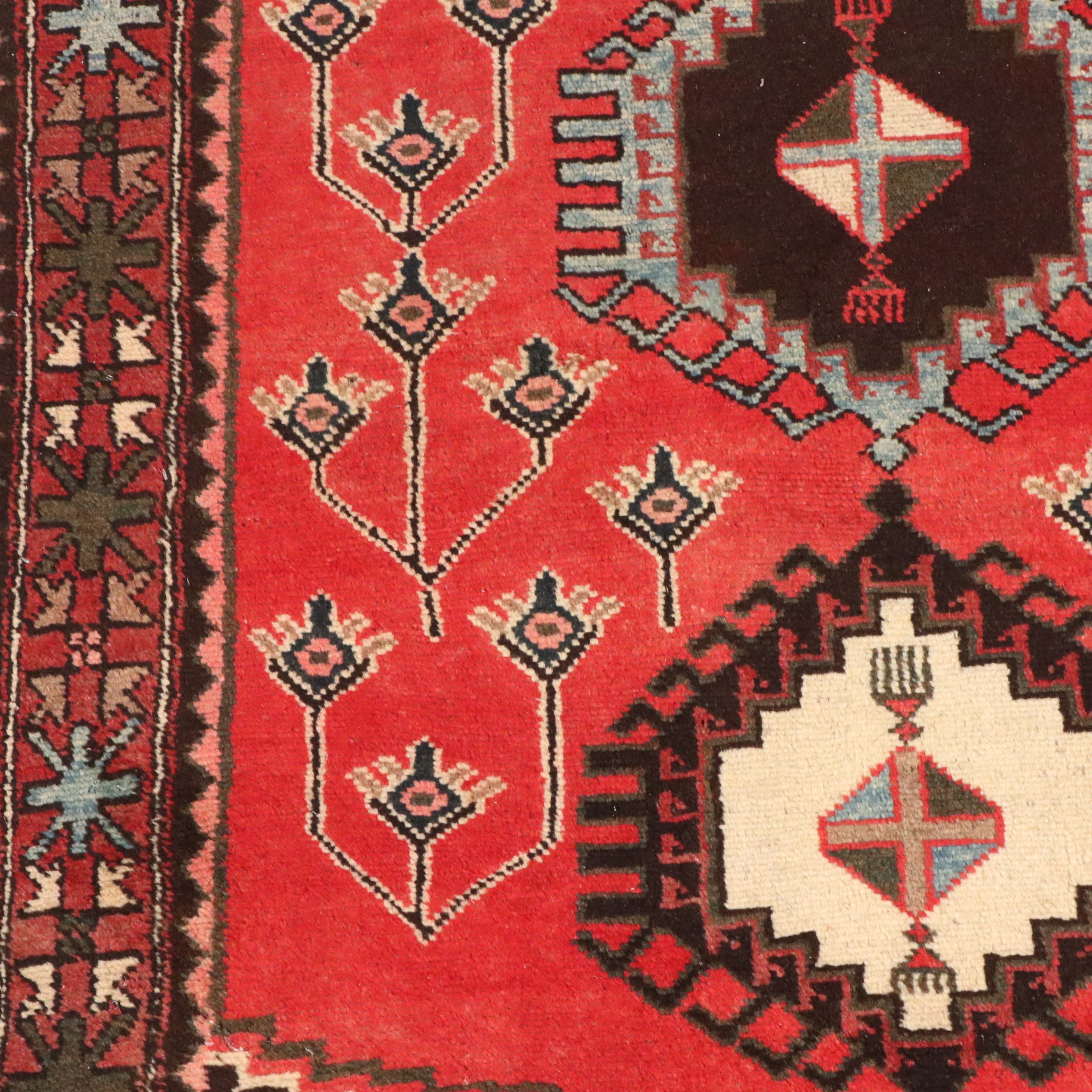 4' x 9'8 Hand-Knotted Persian Hamadan Long Rug