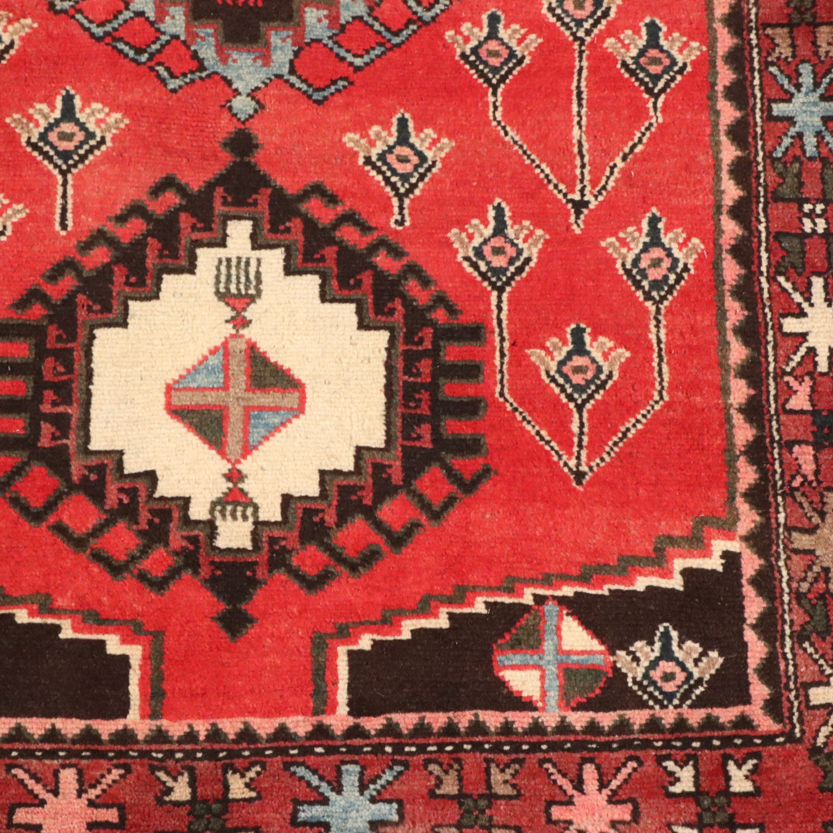 4' x 9'8 Hand-Knotted Persian Hamadan Long Rug